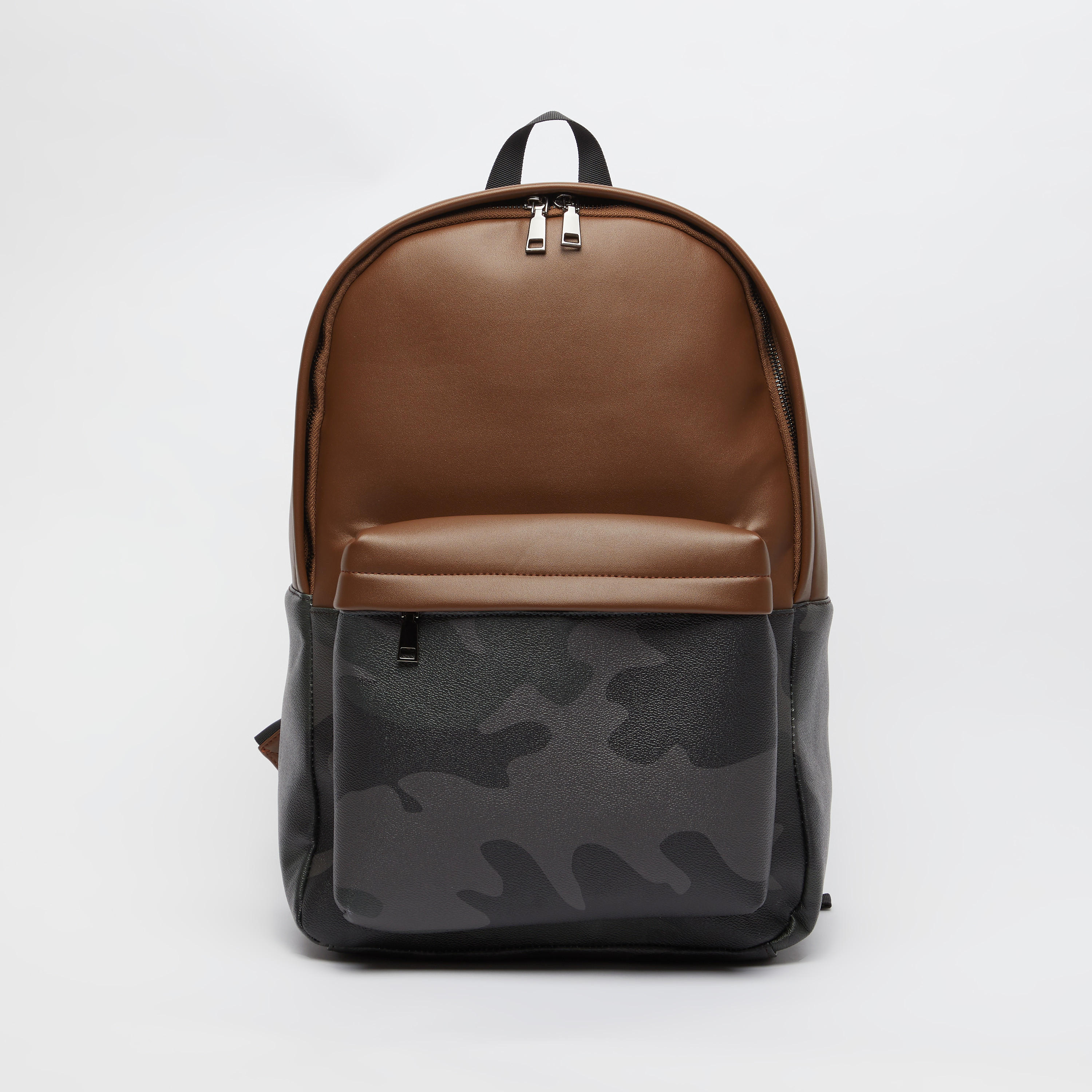 شنطة ظهر بطبعات مع حمالات قابلة للتعديل ومقبض علوي-men-bags-image-1