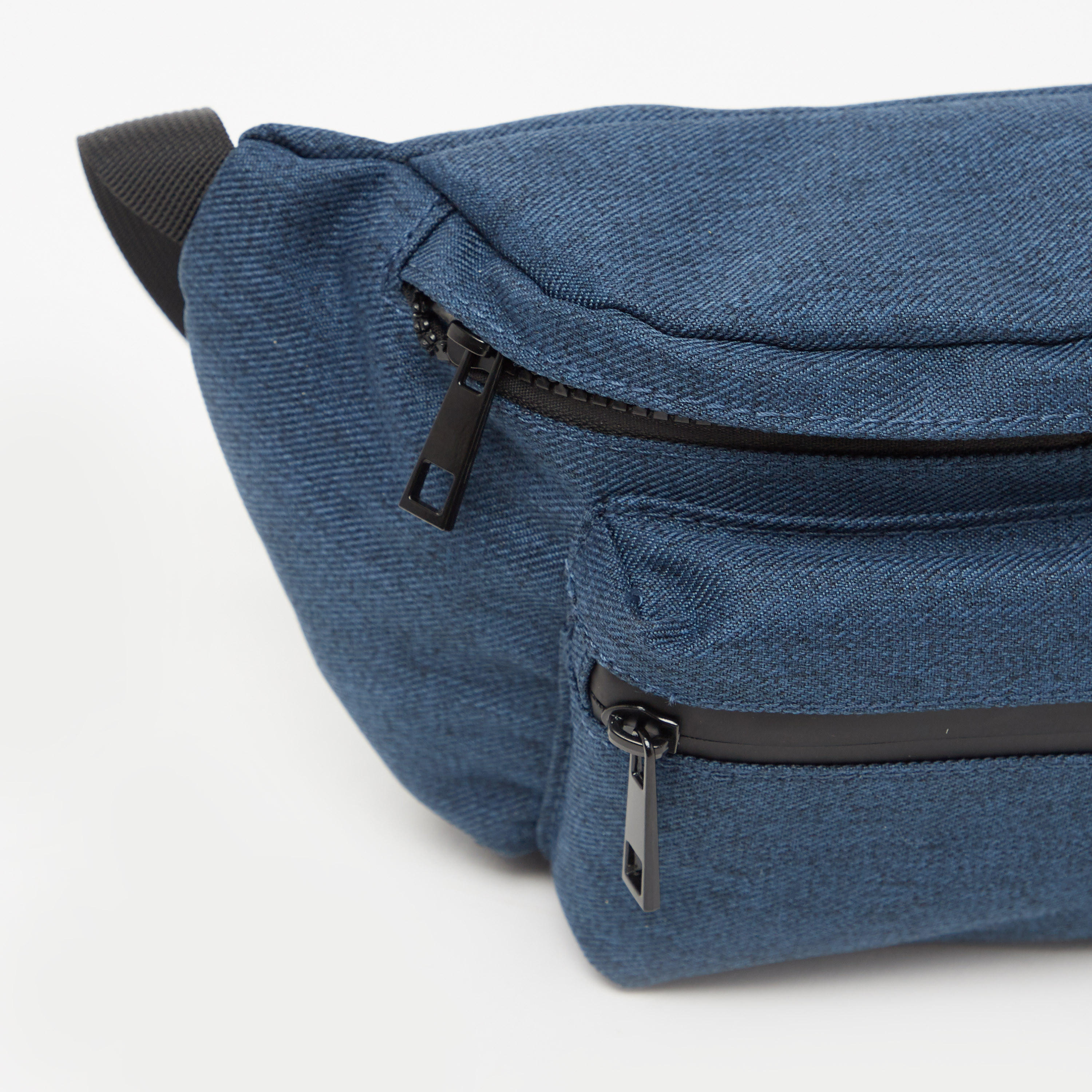 Textured Fanny Pack with Adjustable Strap and Buckle Closure-men-bags-image-3