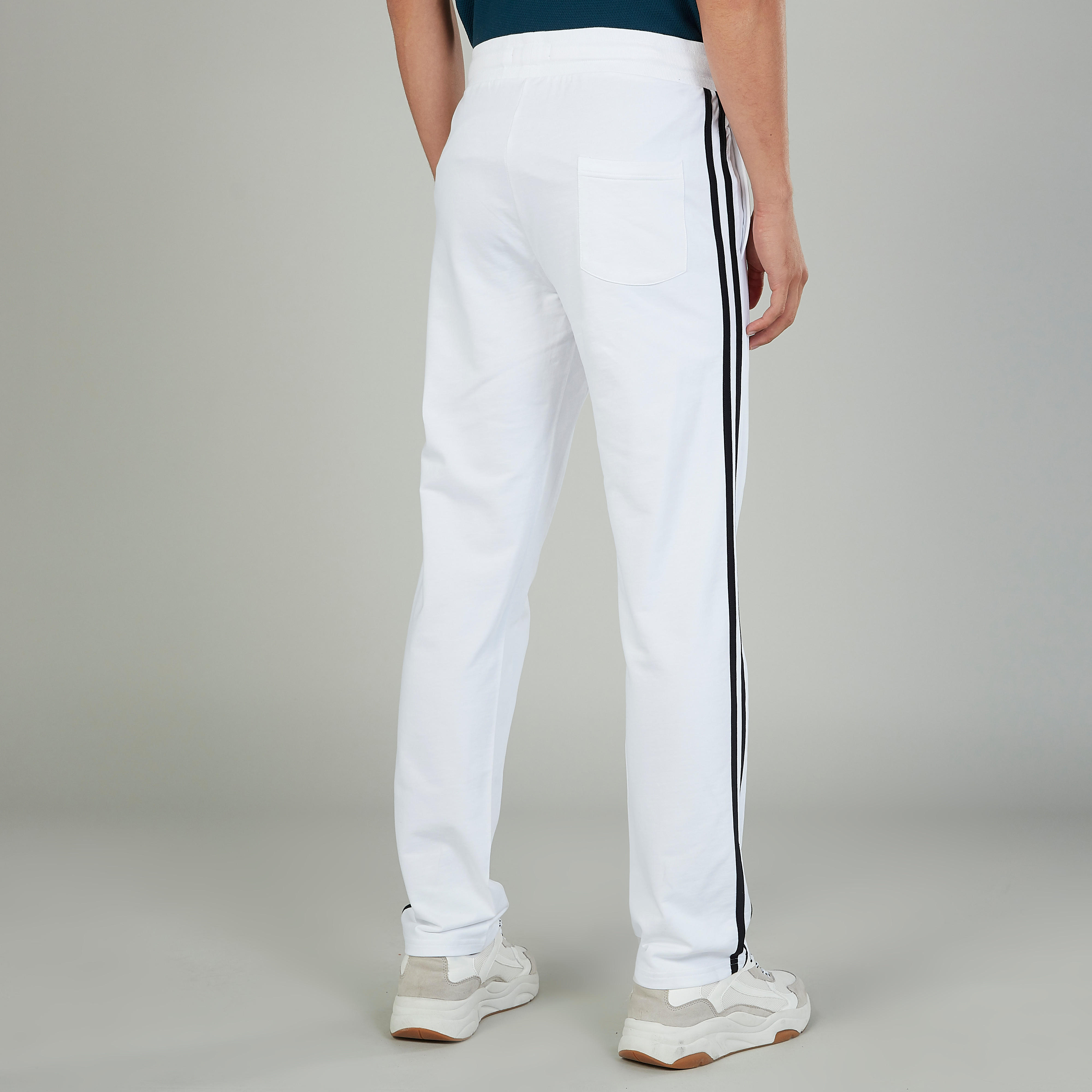 بنطلون سادة بخصر مطّاطي بتفاصيل شريطة مخططة-men-clothing-nightwear-pyjamaandshorts-image-3