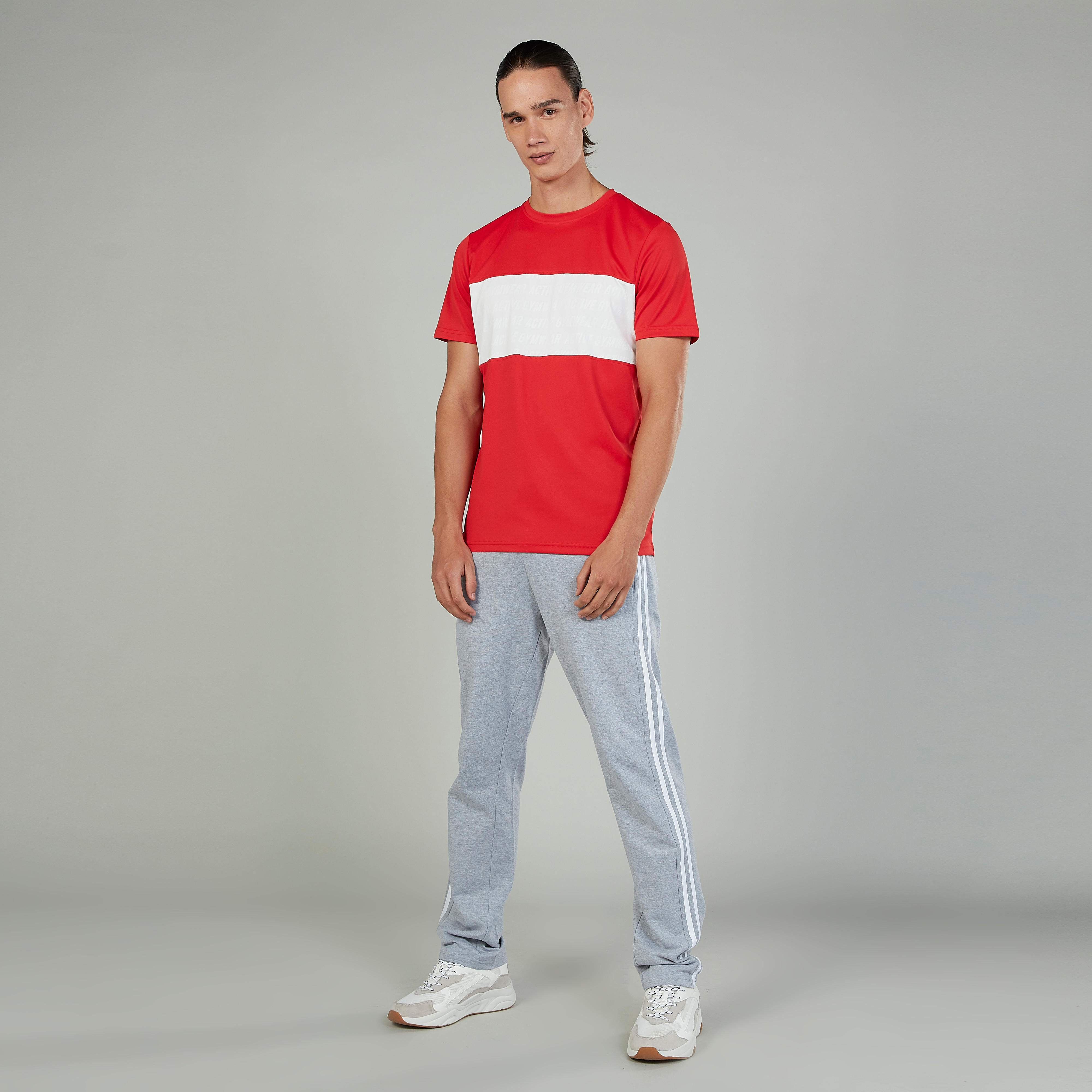 بنطلون سادة بخصر مطّاطي بتفاصيل شريطة مخططة-men-clothing-nightwear-pyjamaandshorts-image-2