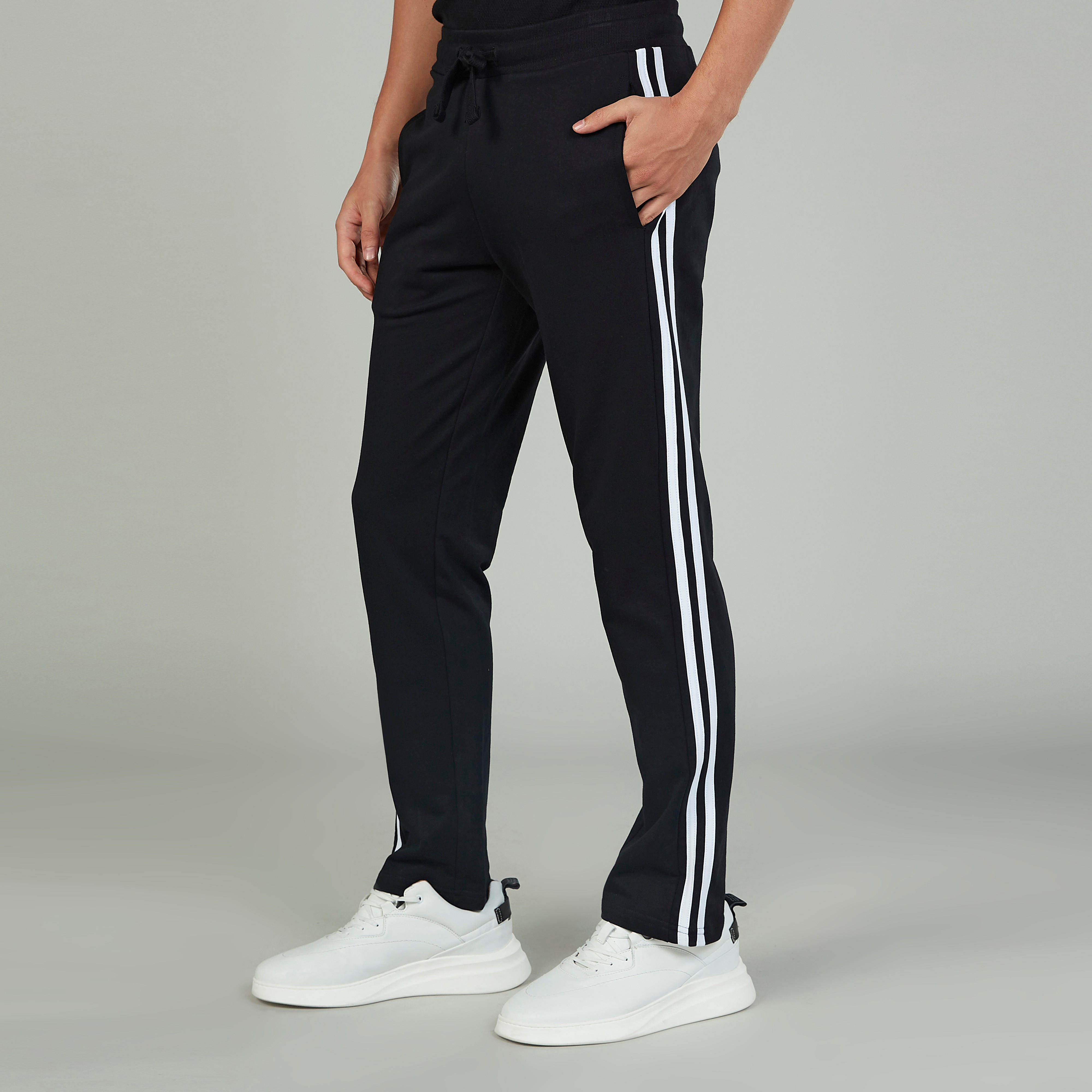 Pants with Pocket and Stripe Detail-men-clothing-bottoms-joggers-image-4