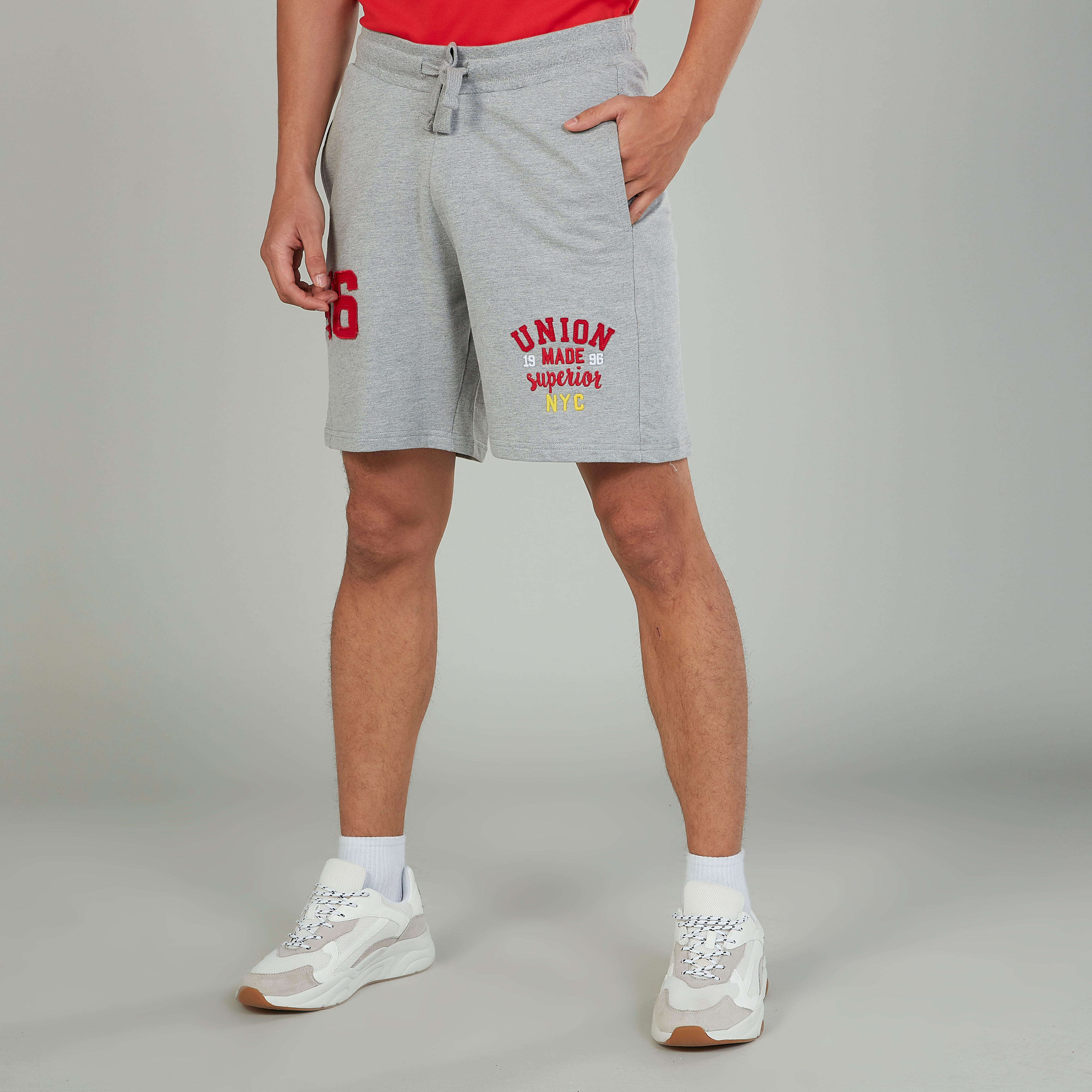 Embroidered Shorts with Pocket Detail and Drawstring-men-clothing-bottoms-shorts-image-1