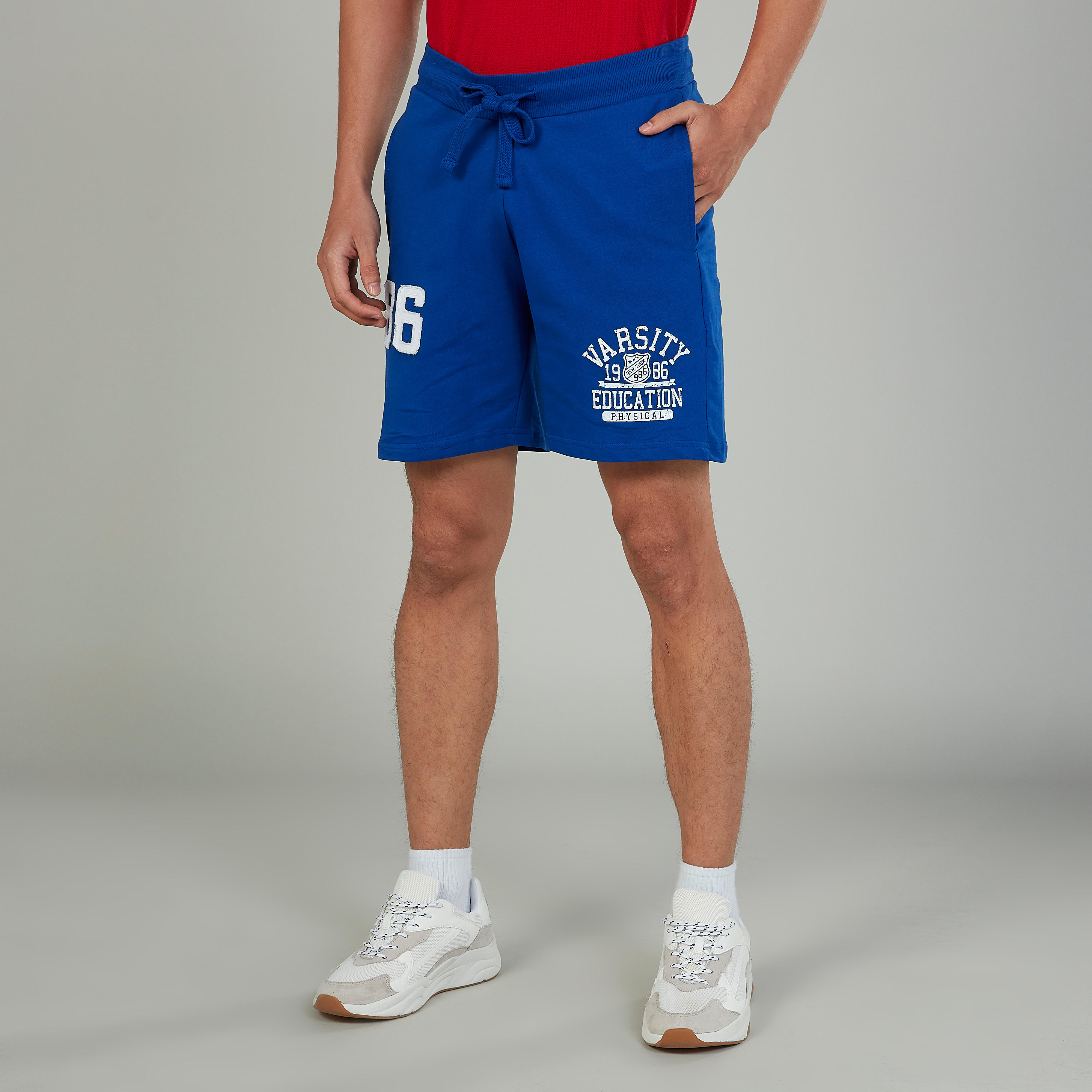 Embroidered Shorts with Pocket Detail and Drawstring-men-clothing-bottoms-shorts-image-1
