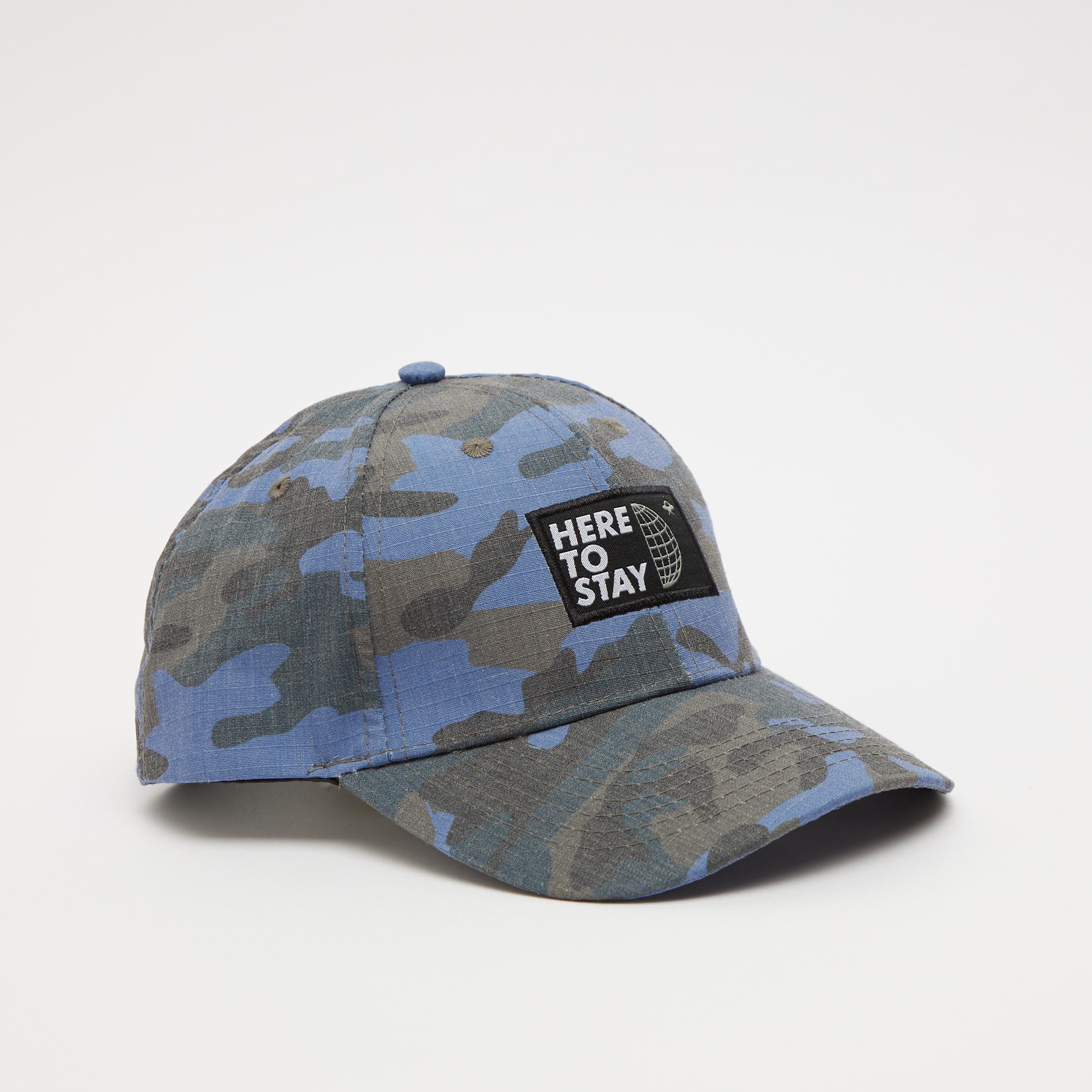 Camouflage Print Cap with Snap Closure-men-caps-image-1