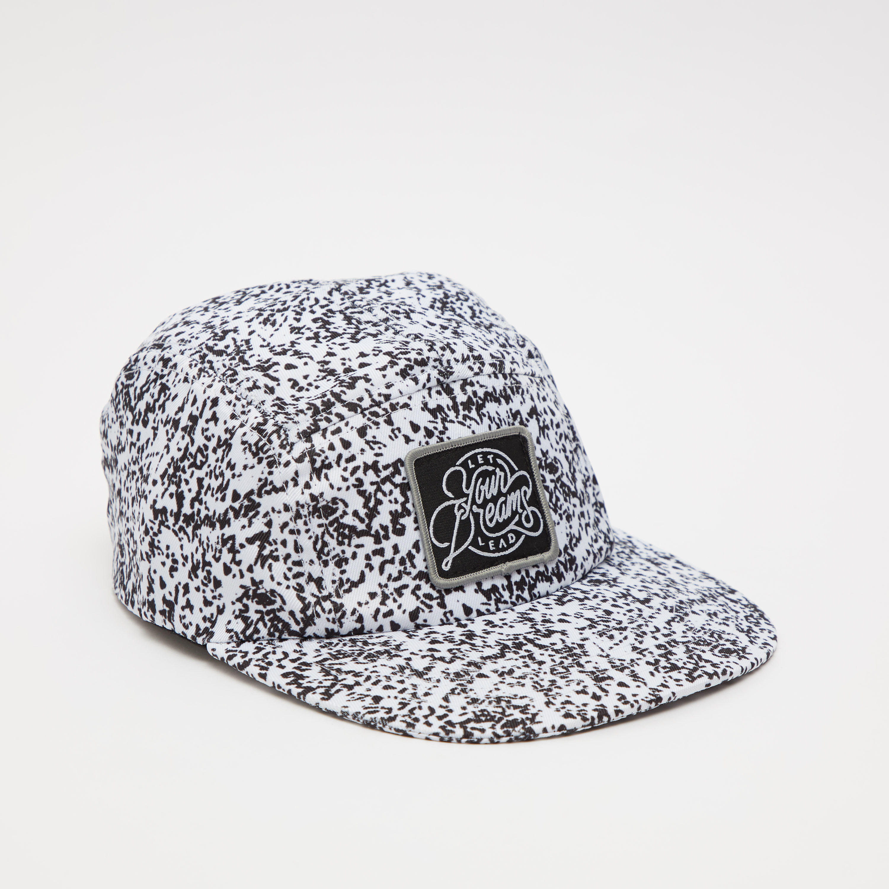Printed Cap with Applique Detail and Snap Closure-men-caps-image-1