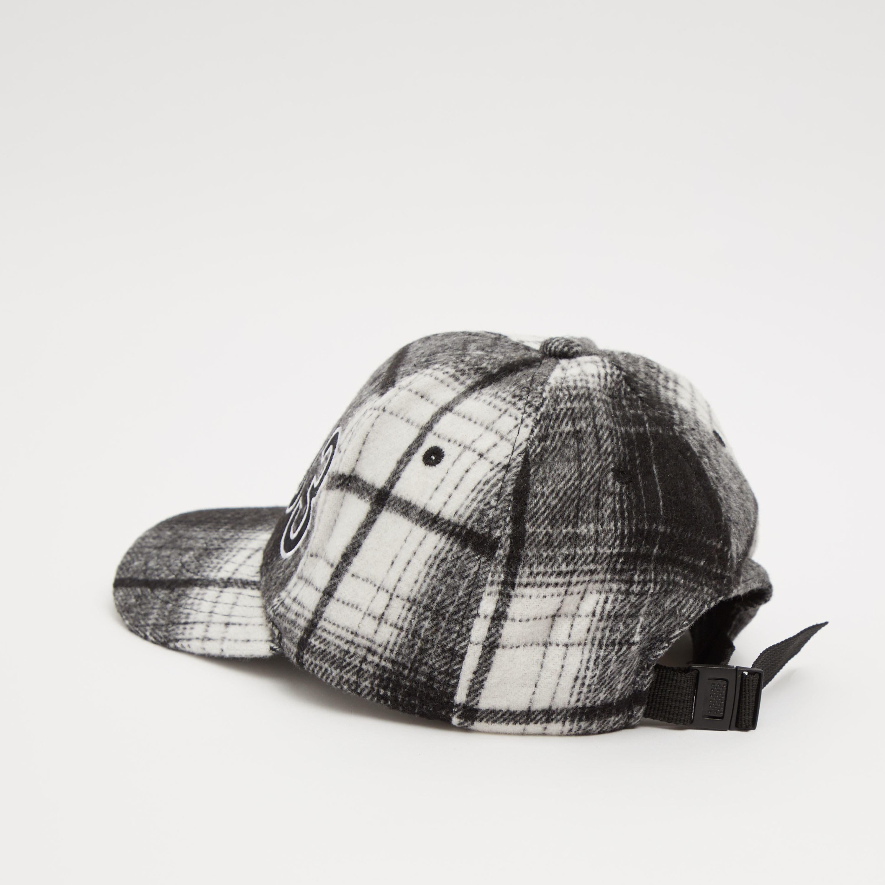 Checked Cap with Clip-On Closure-men-caps-image-4