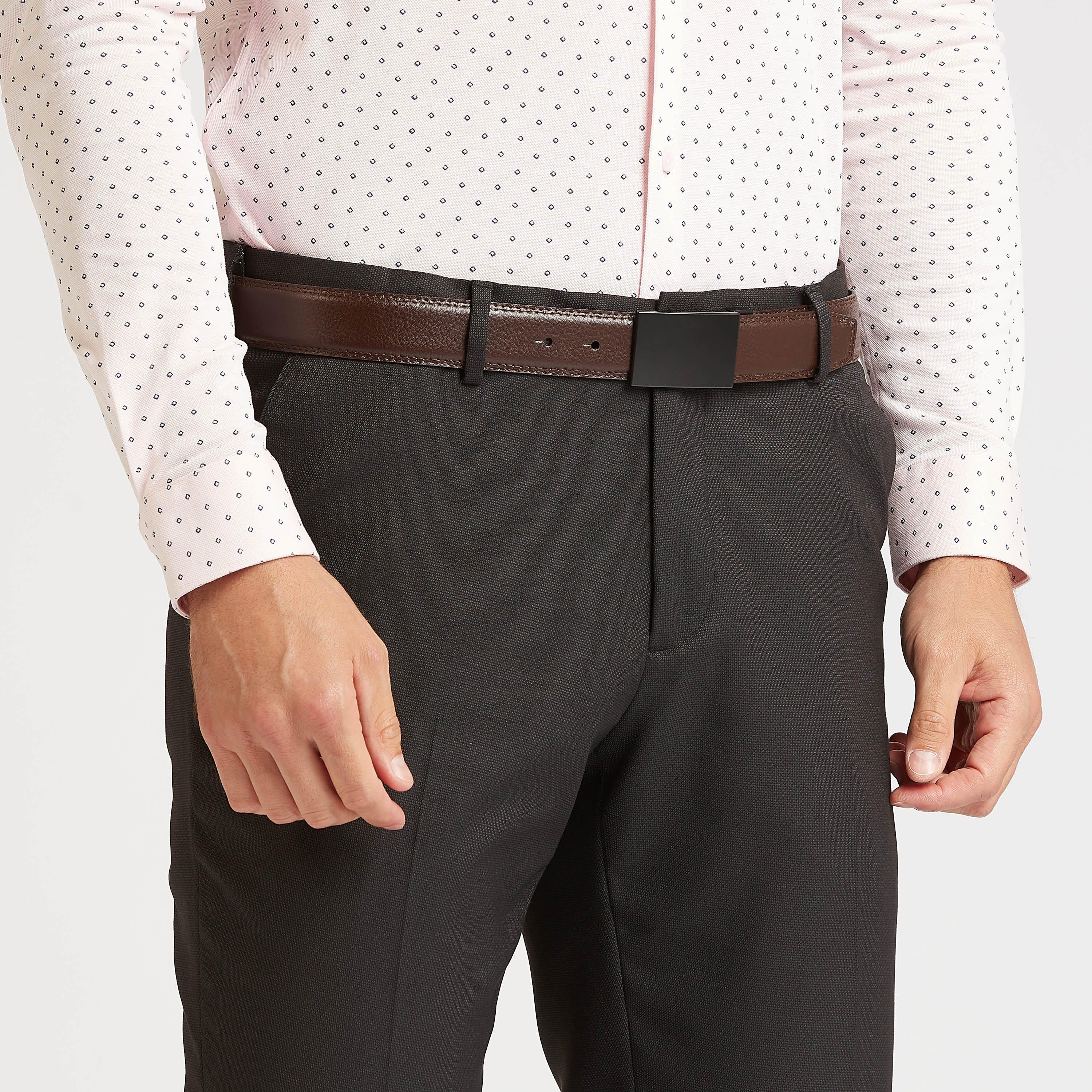 Plain Belt with Plate Buckle Closure-men-beltsandwallets-belts-image-2