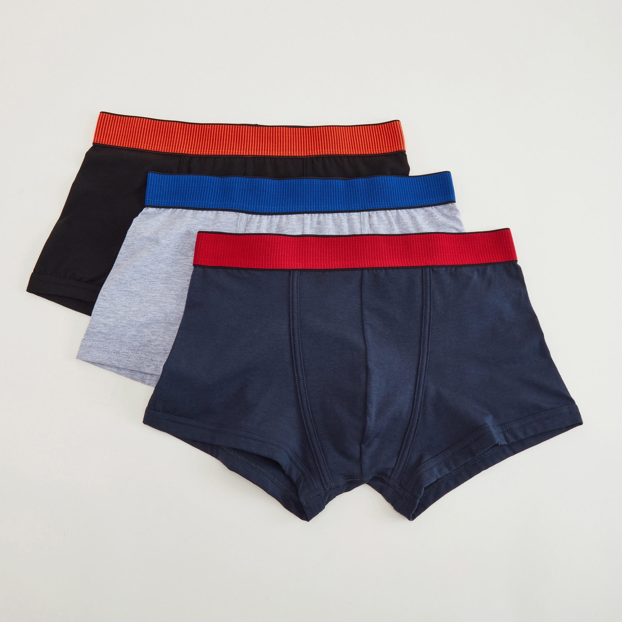 Set of 3 - Solid Trunks with Wide Elasticised Waistband-men-clothing-innerwear-underwear-image-1