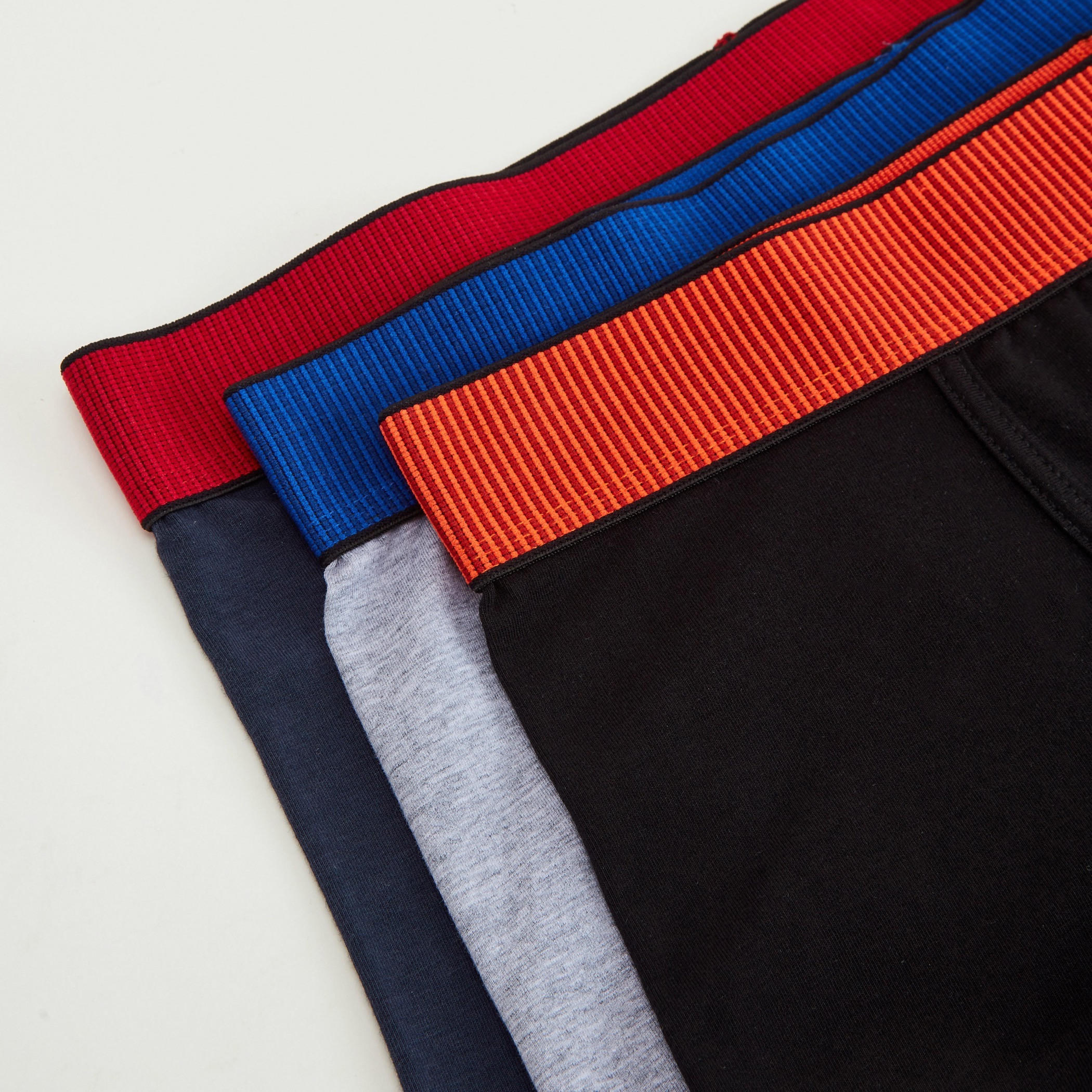 Set of 3 - Solid Trunks with Wide Elasticised Waistband-men-clothing-innerwear-underwear-image-4