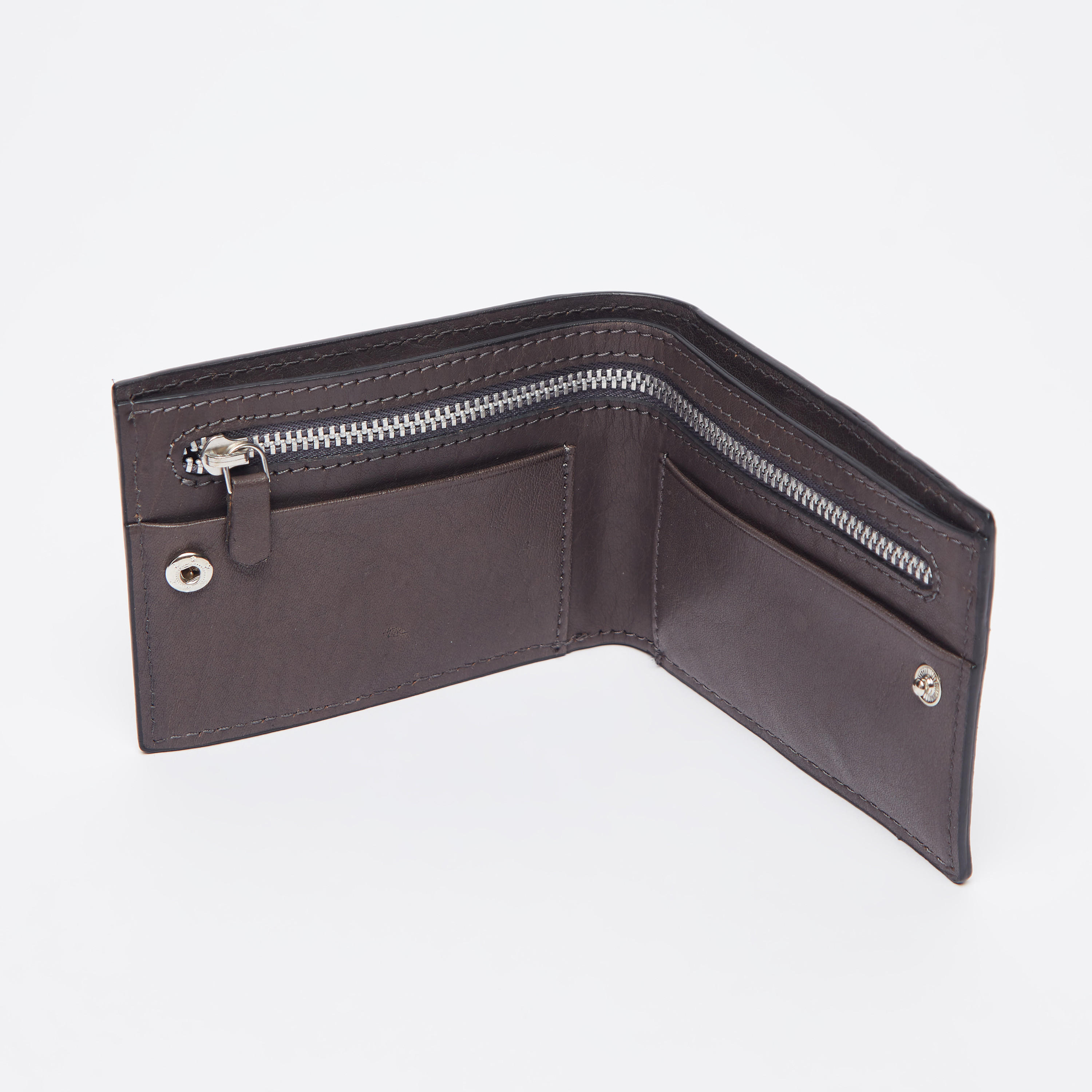 Textured Bi-Fold Wallet with Press Button Closure-men-beltsandwallets-wallets-image-2