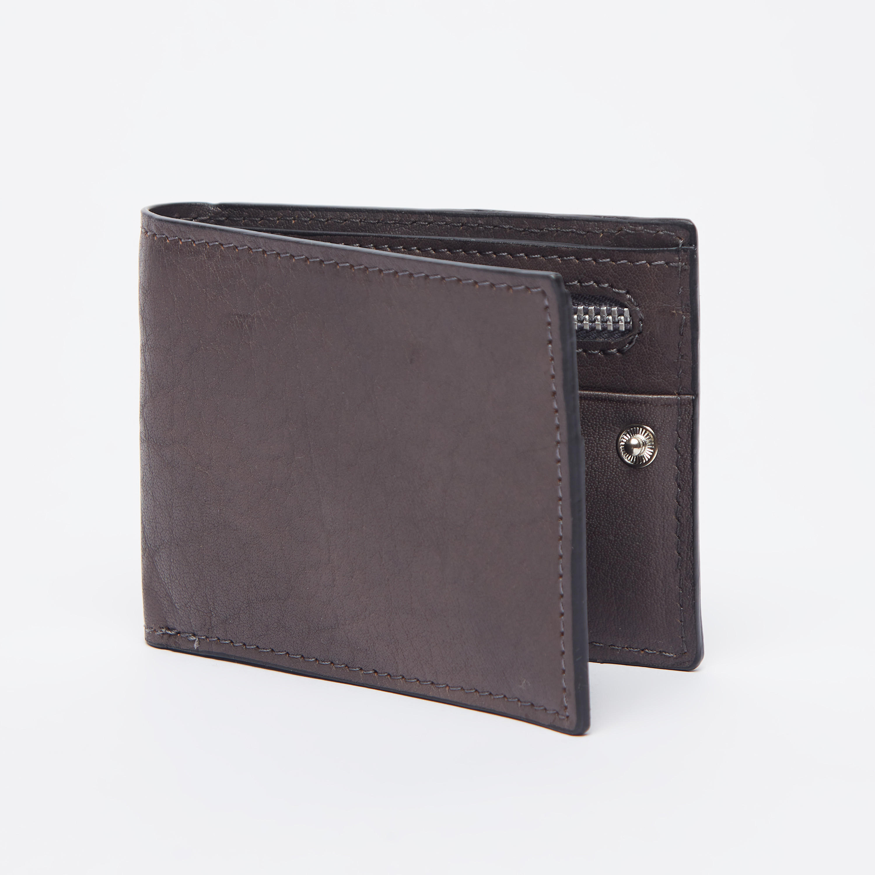 Textured Bi-Fold Wallet with Press Button Closure-men-beltsandwallets-wallets-image-3