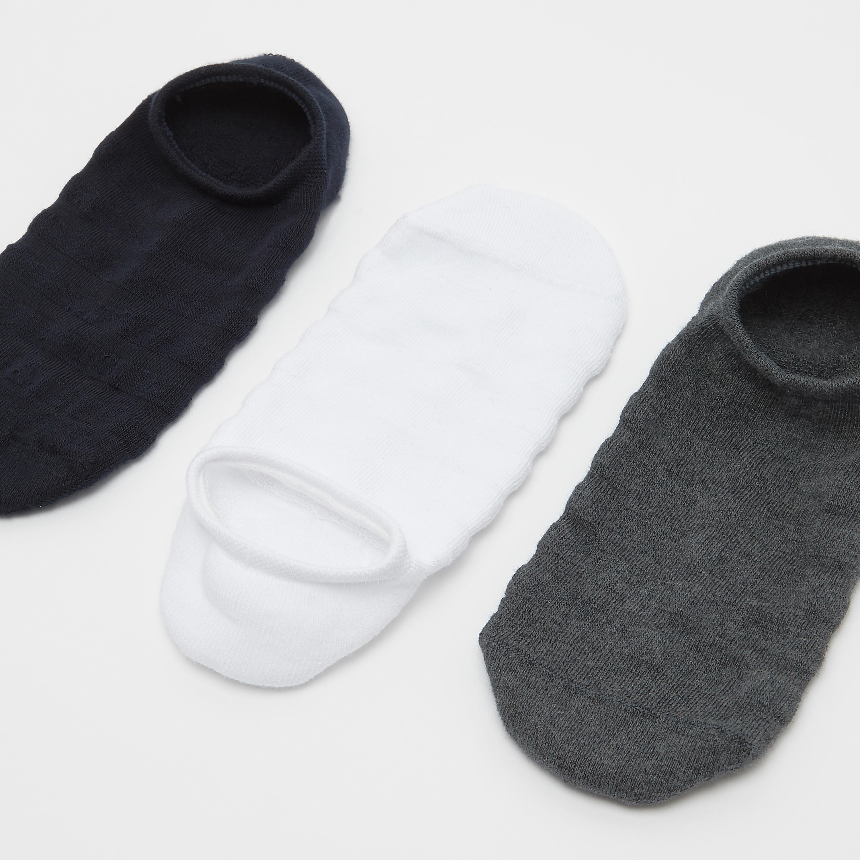 جوارب غير مرئية متعددة الألوان بحوّاف مطّاطية - طقم من 3 أزواج-men-socks-image-2