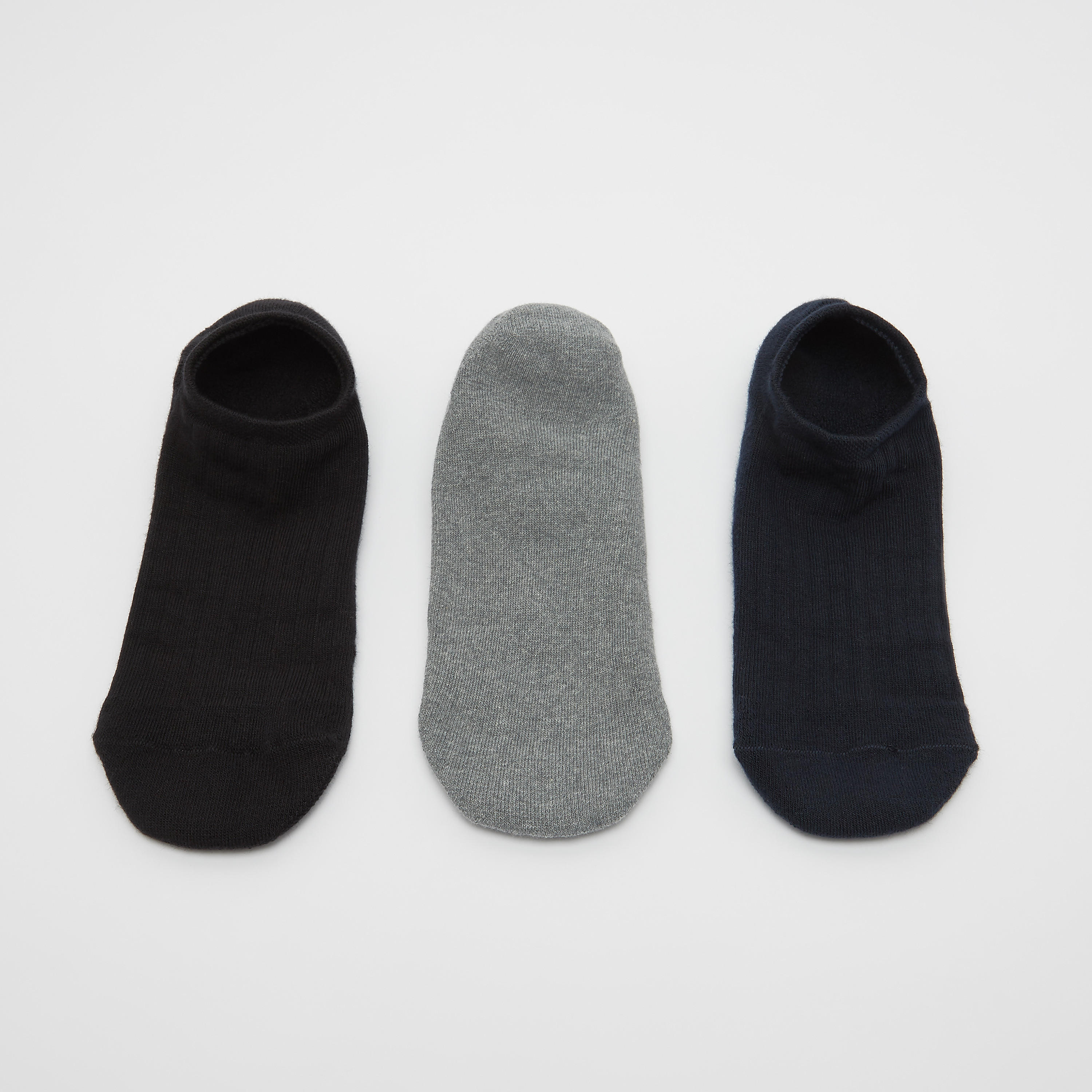 جوارب غير مرئية متعددة الألوان بحوّاف مطّاطية - طقم من 3 أزواج-men-socks-image-3