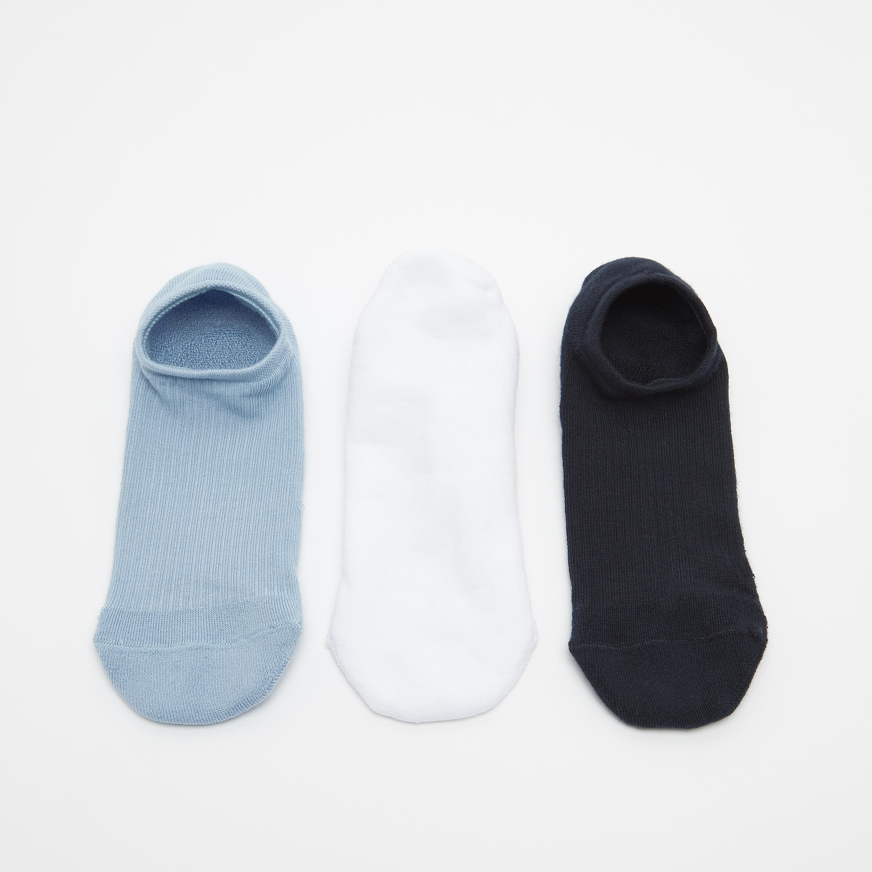 جوارب غير مرئية متعددة الألوان بحوّاف مطّاطية - طقم من 3 أزواج-men-socks-image-3