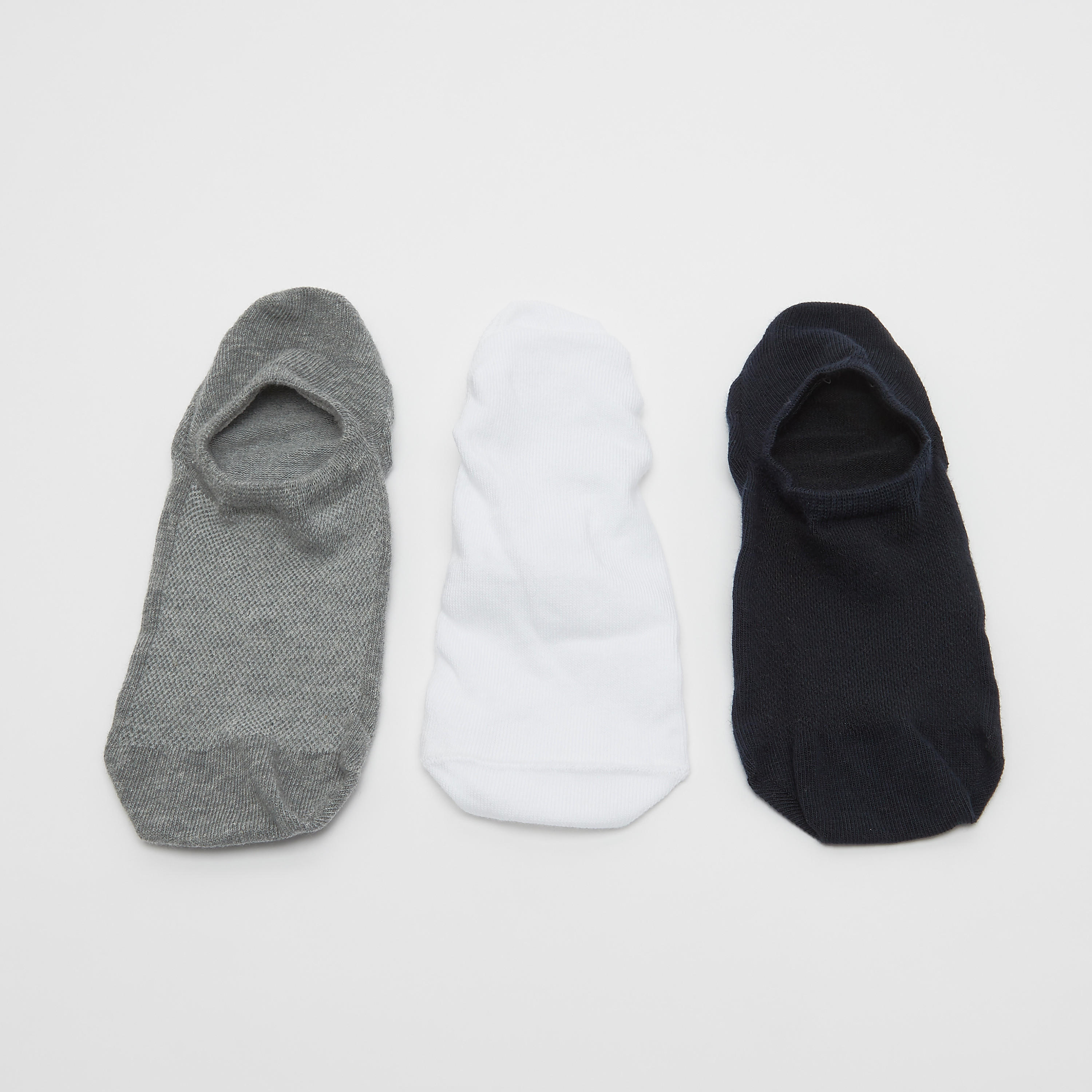 جوارب غير مرئية متعددة الألوان بحوّاف مطّاطية - طقم من 3 أزواج-men-socks-image-3