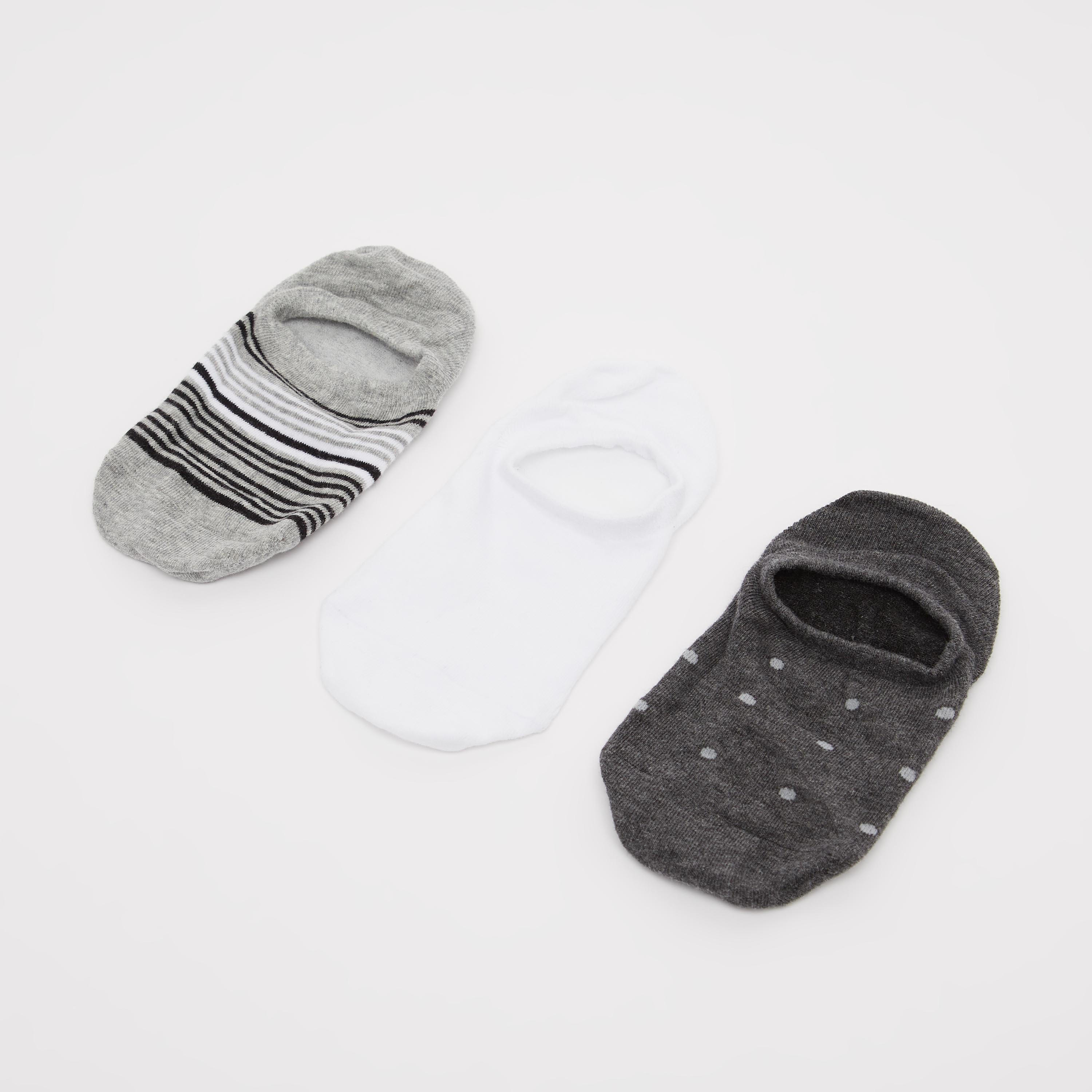 جوارب غير مرئية متعددة الألوان بحوّاف مطّاطية - طقم من 3 أزواج-men-socks-image-3