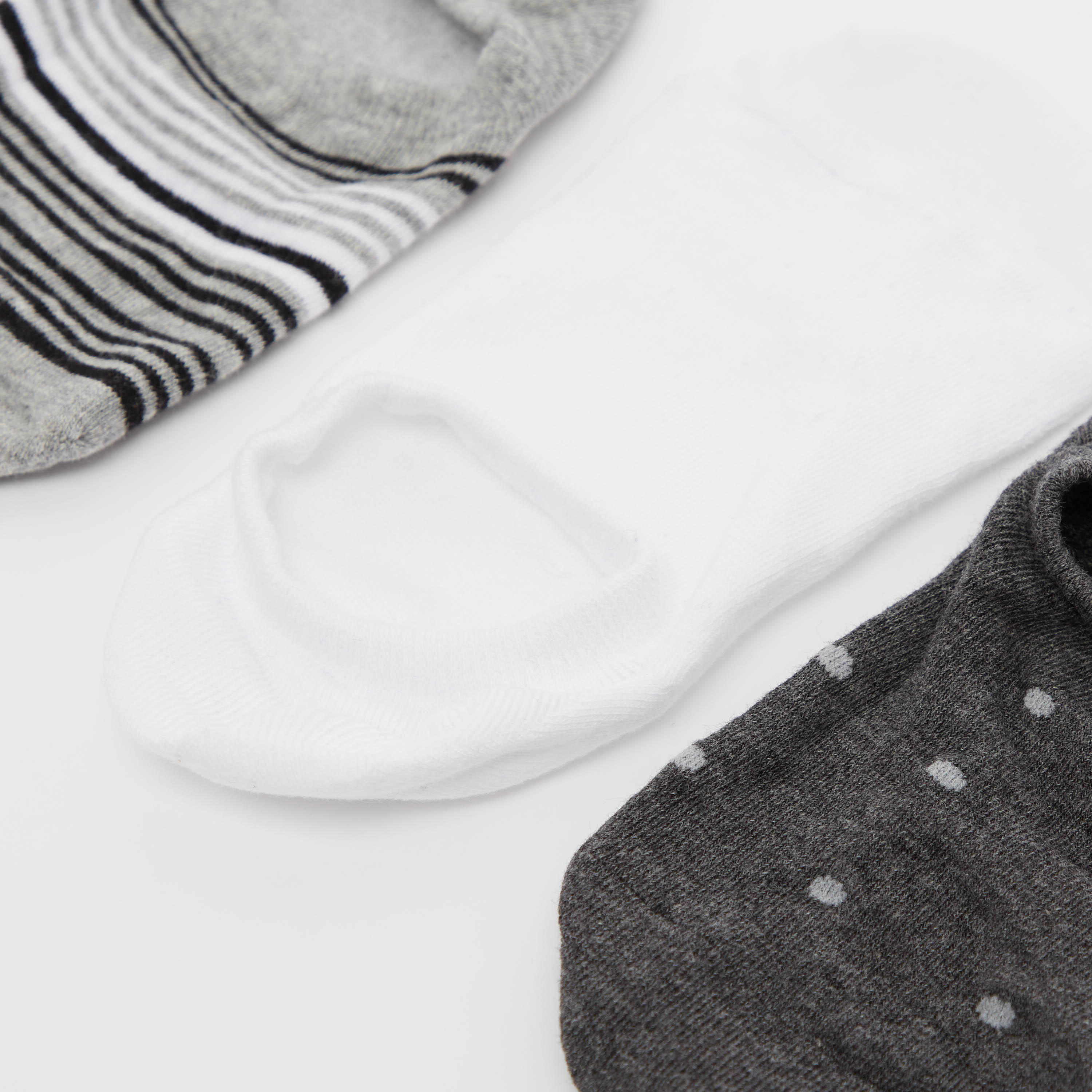 جوارب غير مرئية متعددة الألوان بحوّاف مطّاطية - طقم من 3 أزواج-men-socks-image-2