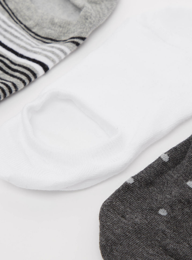 جوارب غير مرئية متعددة الألوان بحوّاف مطّاطية - طقم من 3 أزواج-men-socks-image-2