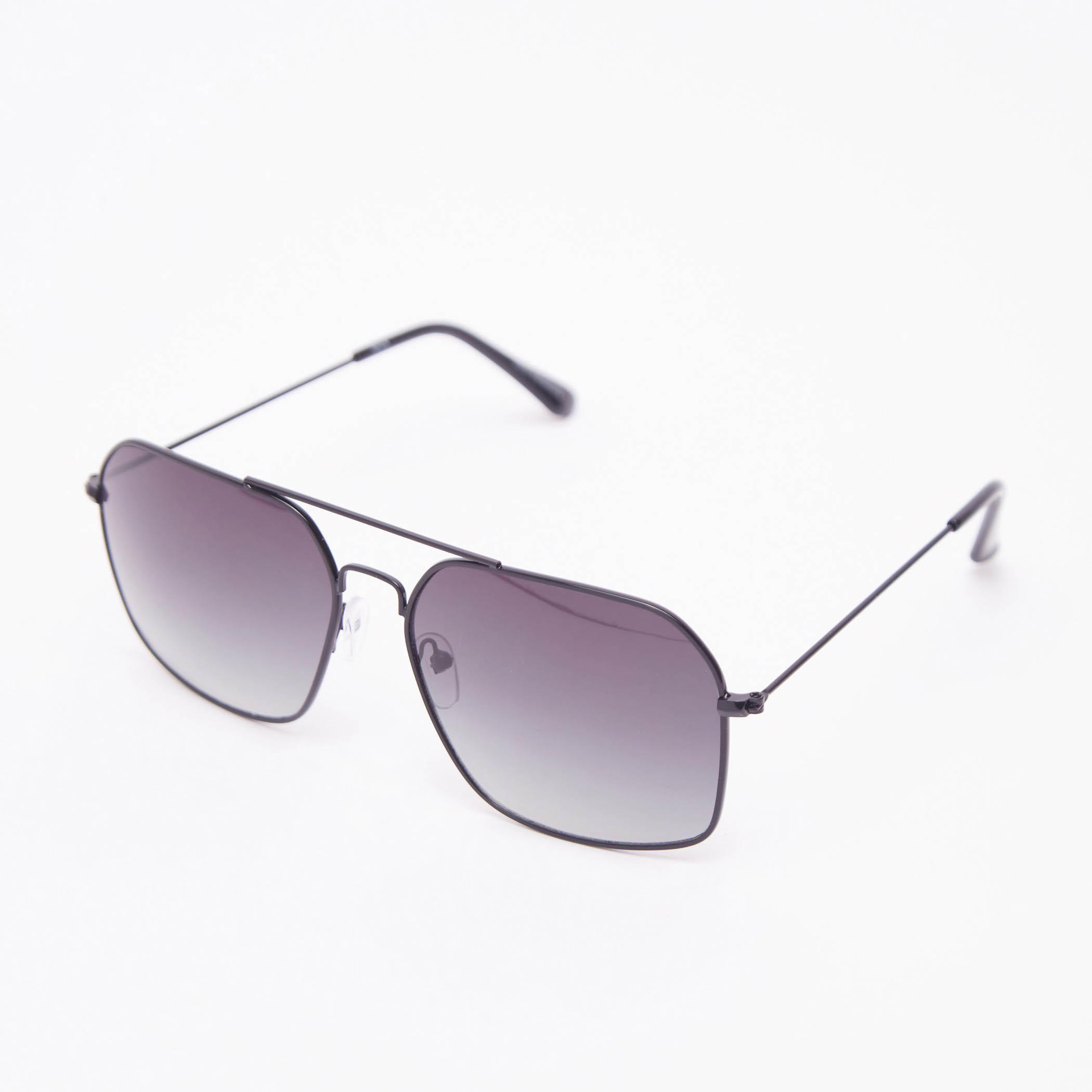 نظّارة شمسية أفياتور بإطار كامل ووسادات للأنف وشريط علوي-men-sunglasses-image-1