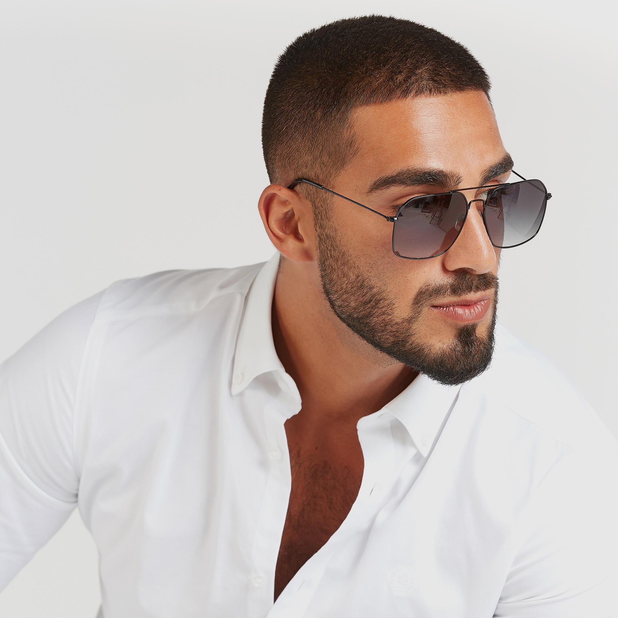 نظّارة شمسية أفياتور بإطار كامل ووسادات للأنف وشريط علوي-men-sunglasses-image-2