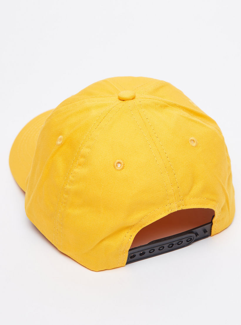 Textured Cap with Snap Closure-men-caps-image-3