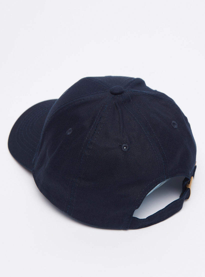 Textured Cap with Plate Buckle Closure-men-caps-image-3