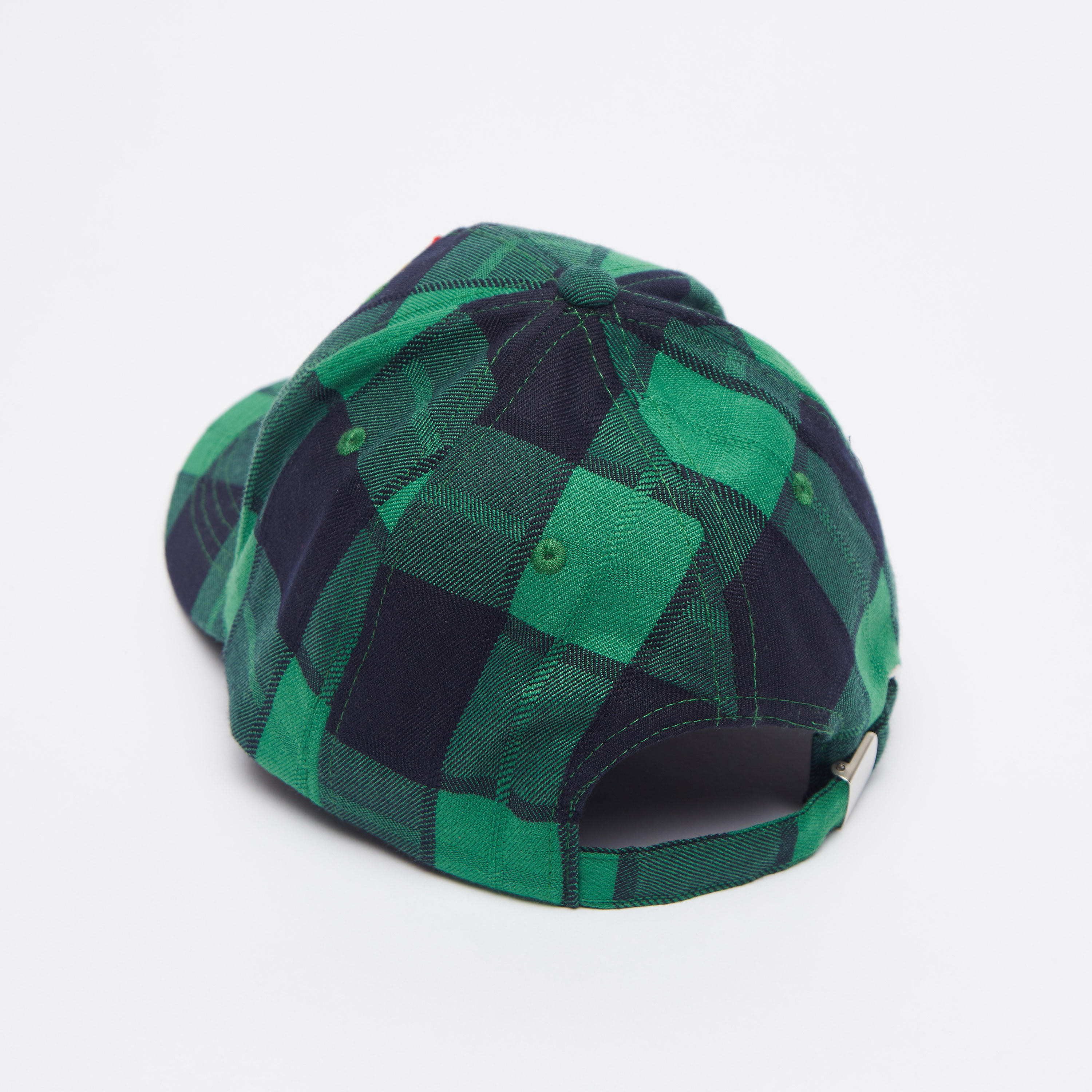 قبّعة كاب كاروهات مطرزة بإبزيم إغلاق-men-caps-image-1