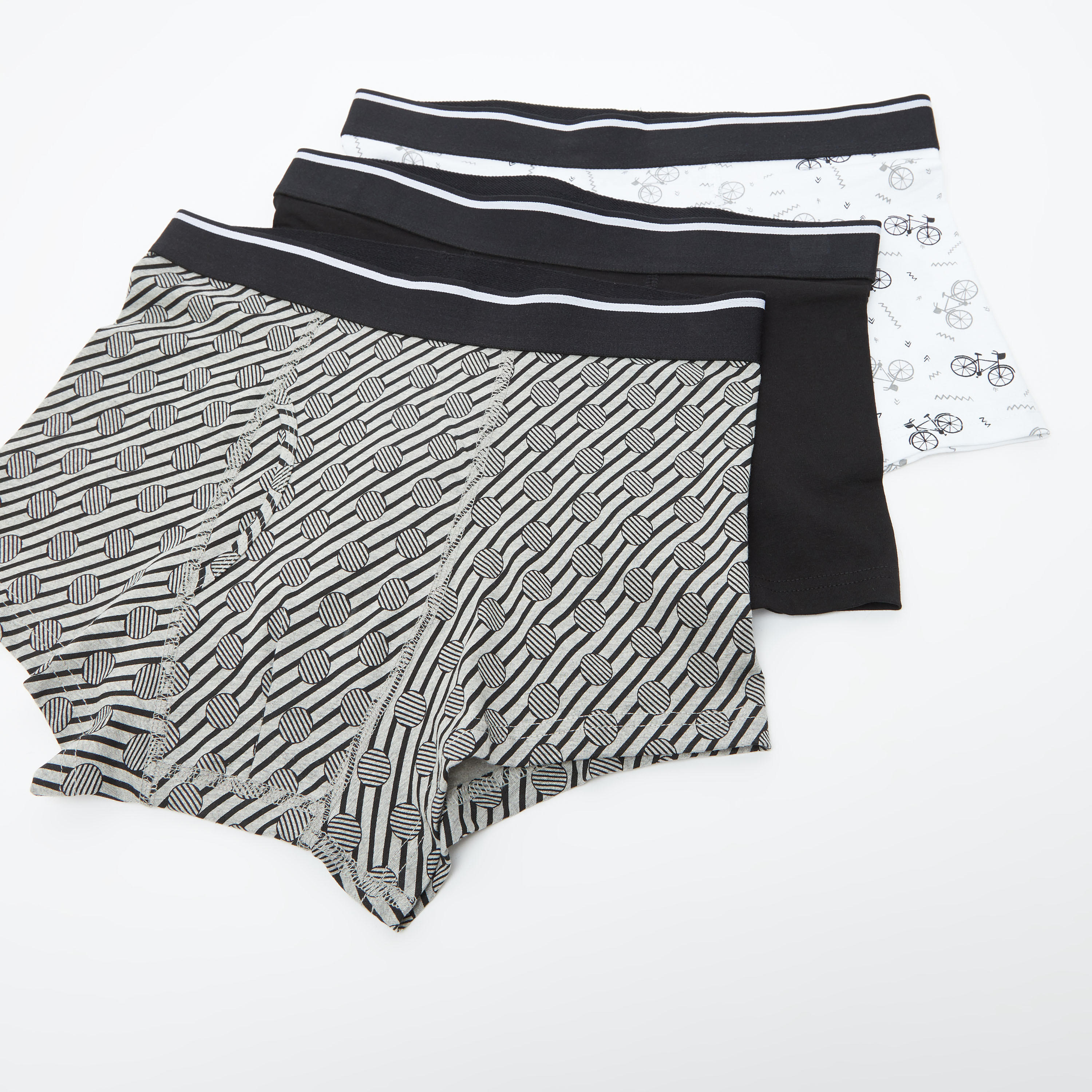 شورتات ترانك داخليّة متنوعة بخصر مطّاطي- طقم من 3 قطع-men-clothing-innerwear-underwear-image-1