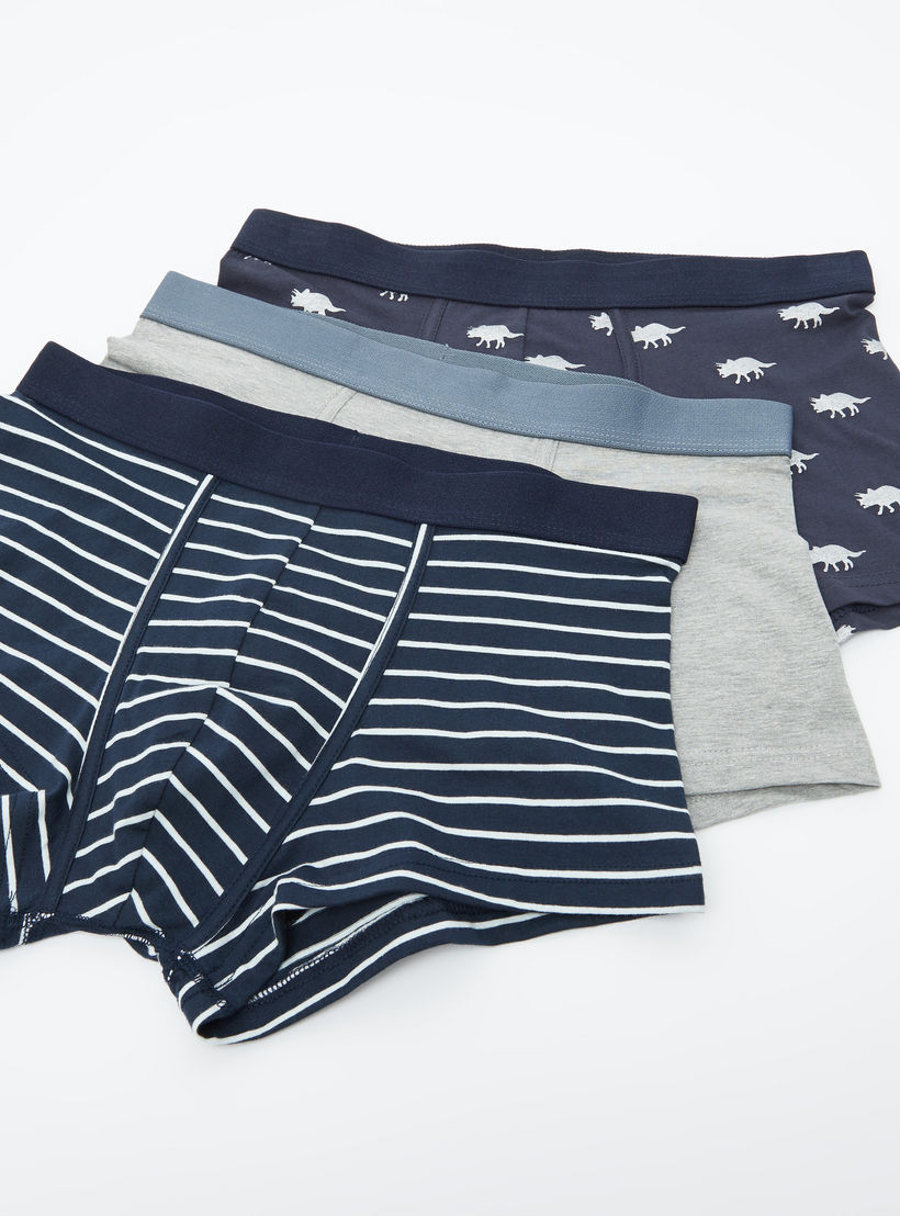 شورتات ترانك داخليّة متنوعة بخصر مطّاطي- طقم من 3 قطع-men-clothing-innerwear-underwear-image-3