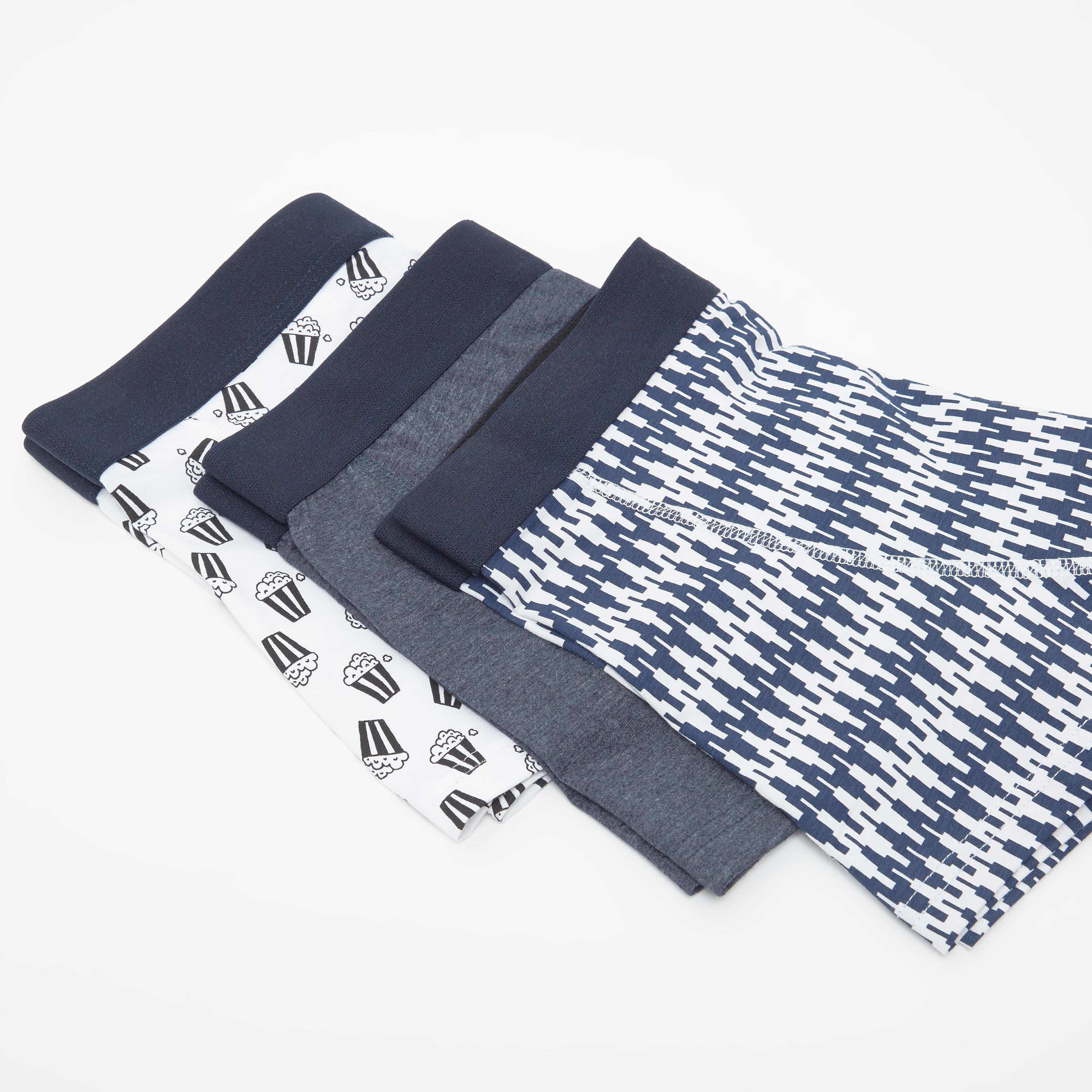 شورتات ترانك داخليّة متنوعة بخصر مطّاطي- طقم من 3 قطع-men-clothing-innerwear-underwear-image-3