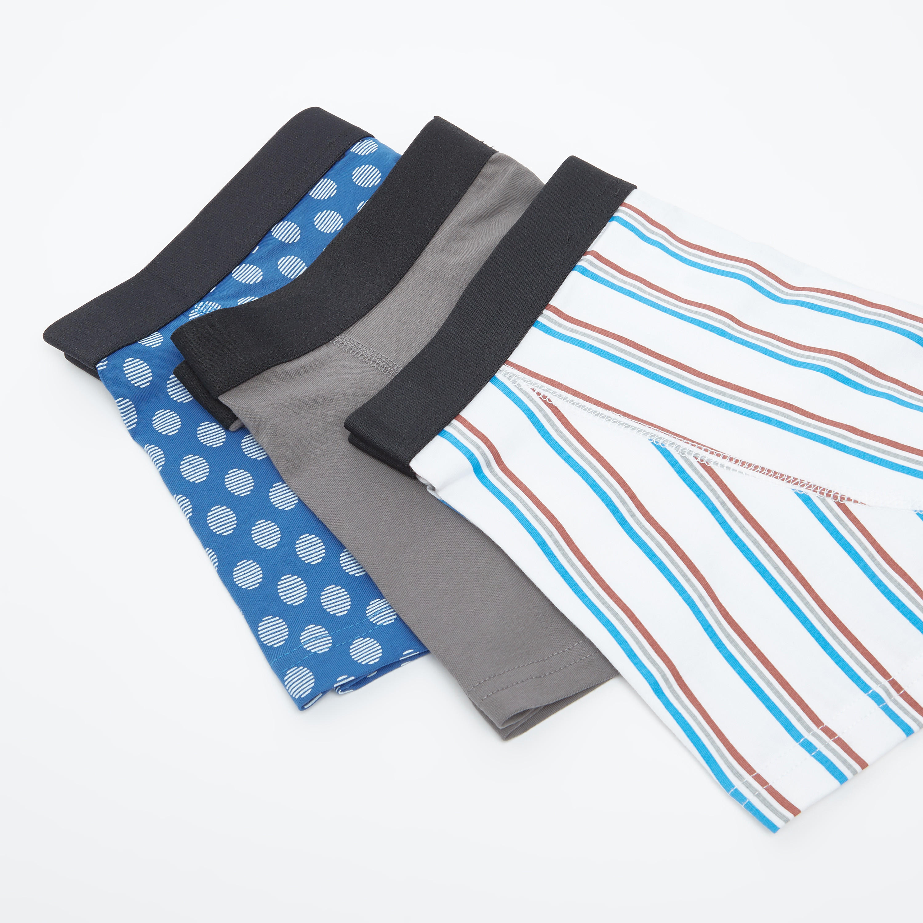 شورتات ترانك داخليّة متنوعة بخصر مطّاطي- طقم من 3 قطع-men-clothing-innerwear-underwear-image-3