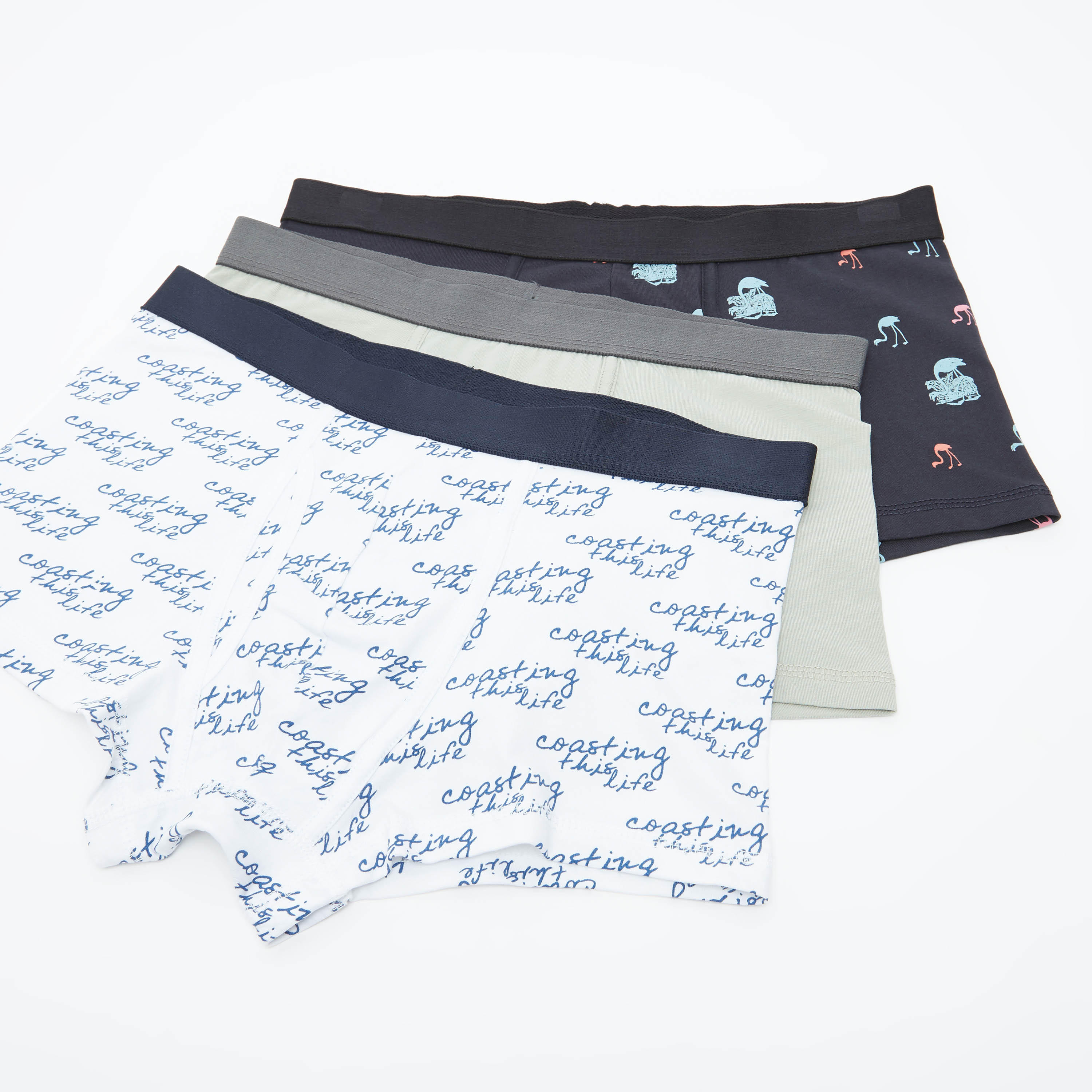 شورتات ترانك داخليّة متنوعة بخصر مطّاطي- طقم من قطعتين-men-clothing-innerwear-underwear-image-3