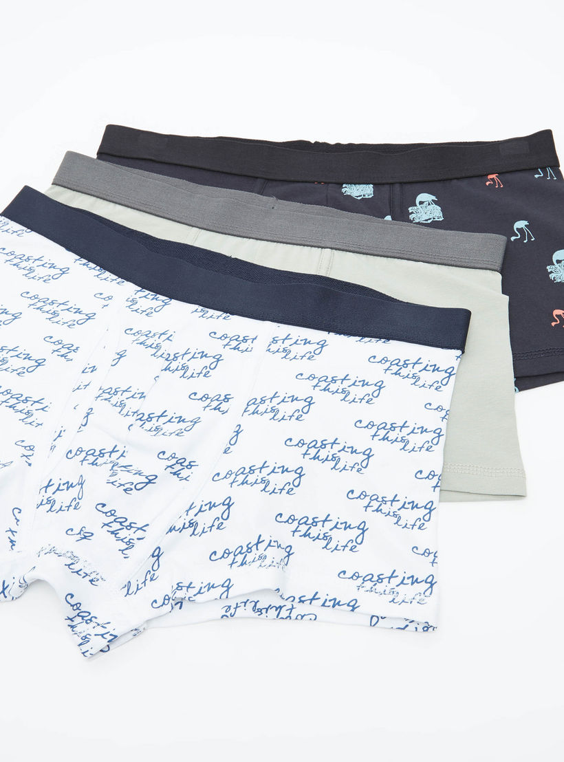 شورتات ترانك داخليّة متنوعة بخصر مطّاطي- طقم من قطعتين-men-clothing-innerwear-underwear-image-3