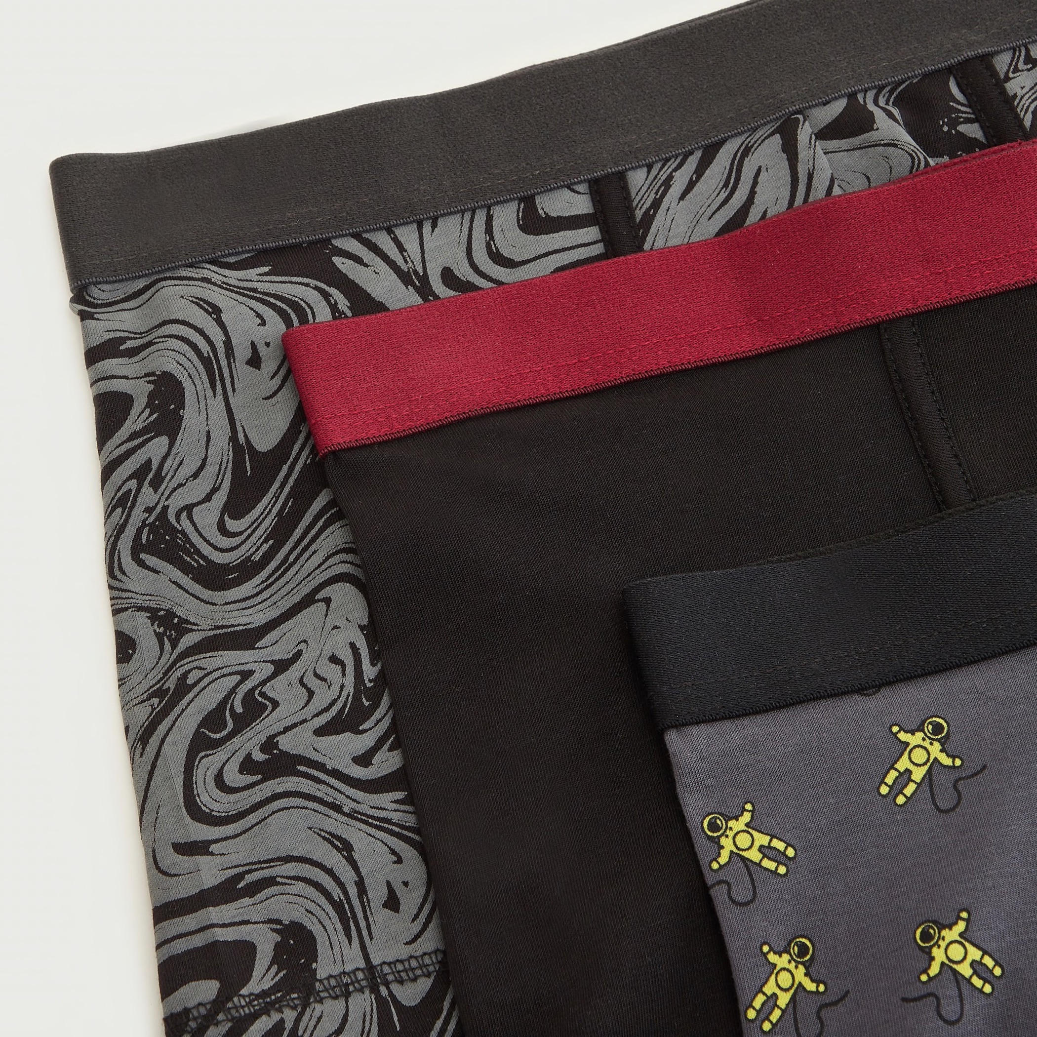 شورتات ترانك للسباحة متنوّعة بخصر مطّاطي - طقم من 3 قطع-men-clothing-innerwear-underwear-image-2