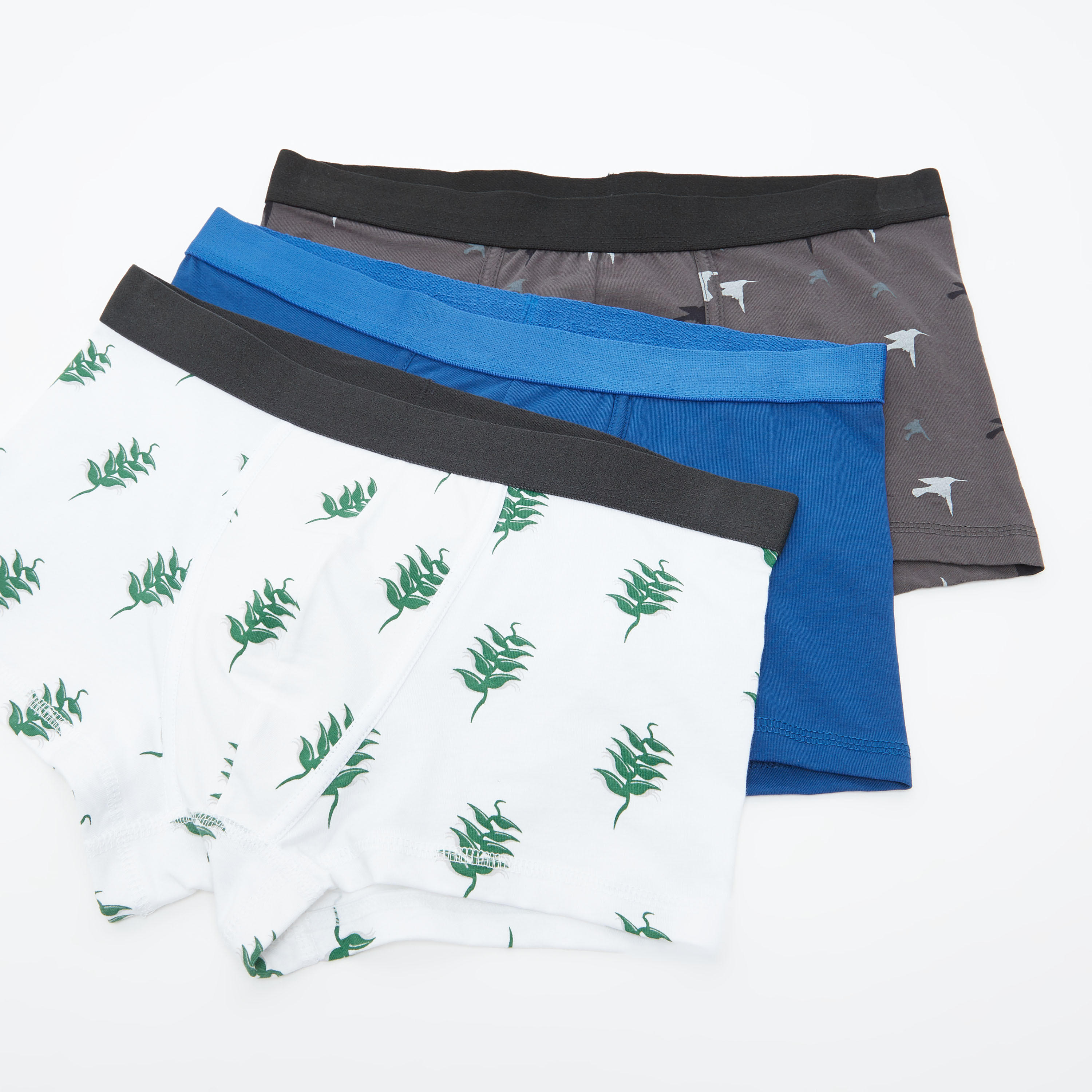 شورتات ترانك داخليّة متنوعة بخصر مطّاطي- طقم من 3 قطع-men-clothing-innerwear-underwear-image-3