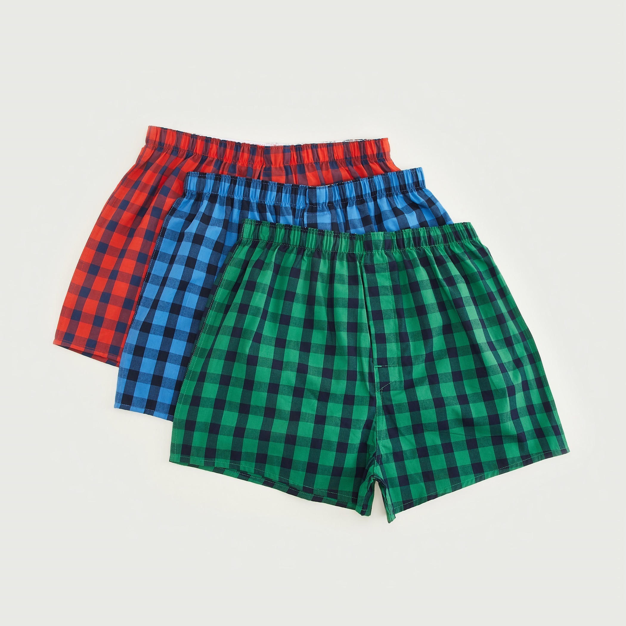 شورتات بوكسر داخلية كاروهات بخصر مطّاطي - طقم من 3 قطع-men-clothing-innerwear-underwear-image-1