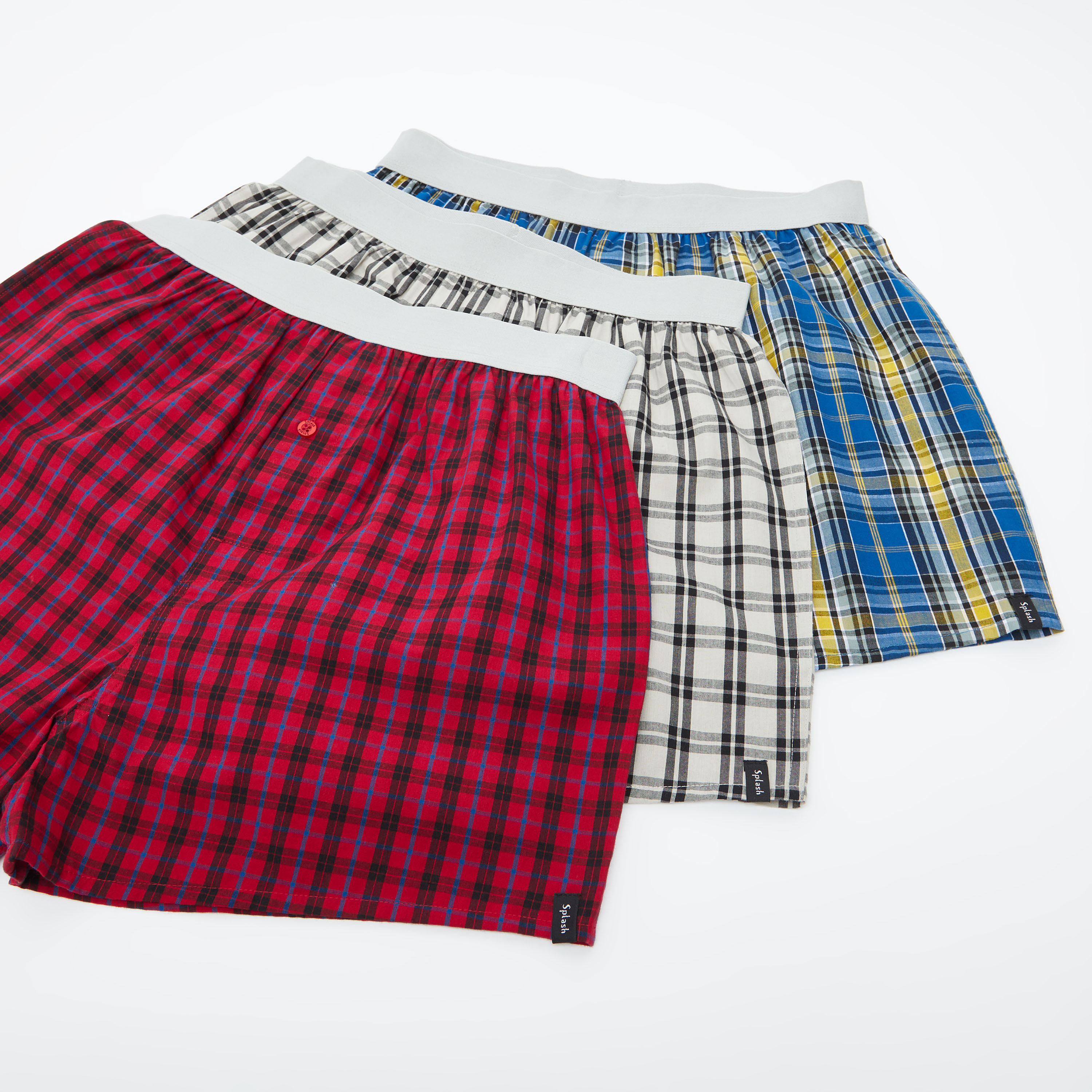 Checked Boxers with Elasticised Waistband-men-clothing-innerwear-underwear-image-1