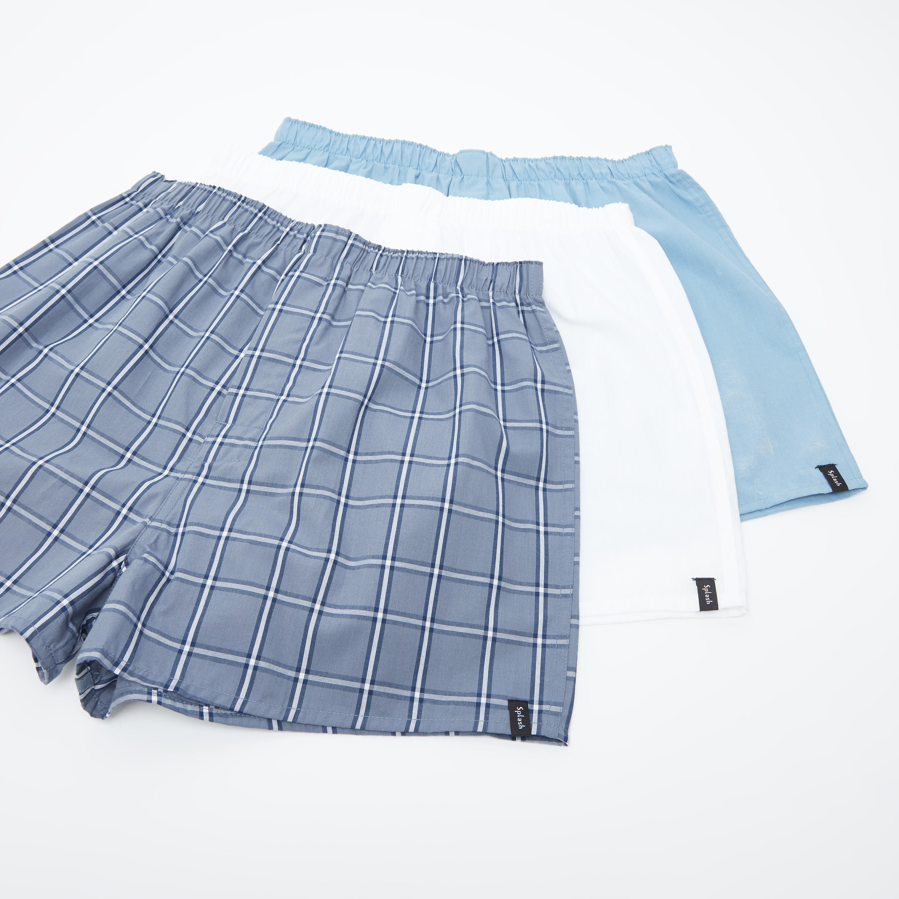 سراويل بوكسر داخلية متنوعة بخصر مطّاطي- طقم من 3 قطع-men-clothing-innerwear-underwear-image-1