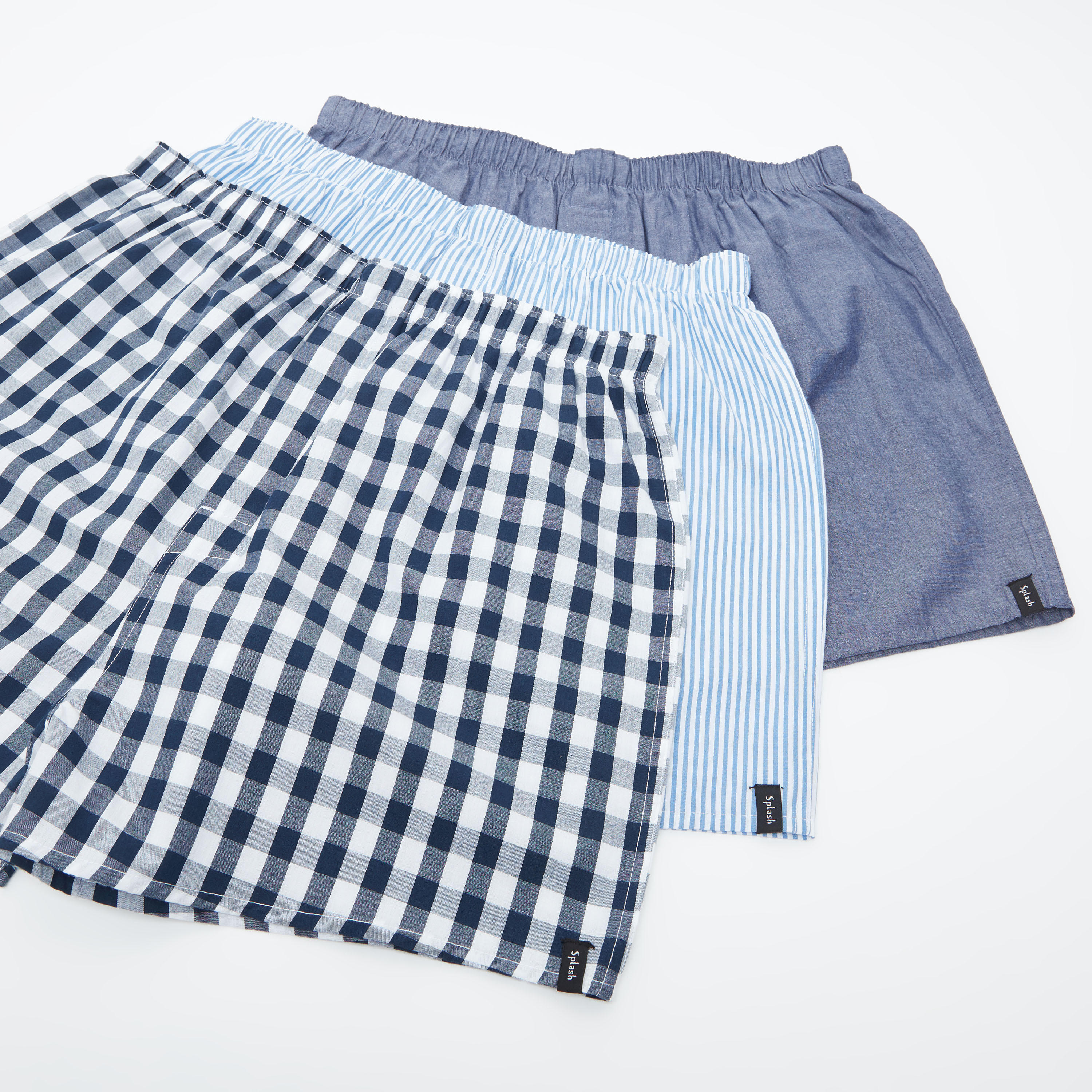 سراويل بوكسر متنوعة بخصر مطّاطي- طقم من 3 قطع-men-clothing-innerwear-underwear-image-1