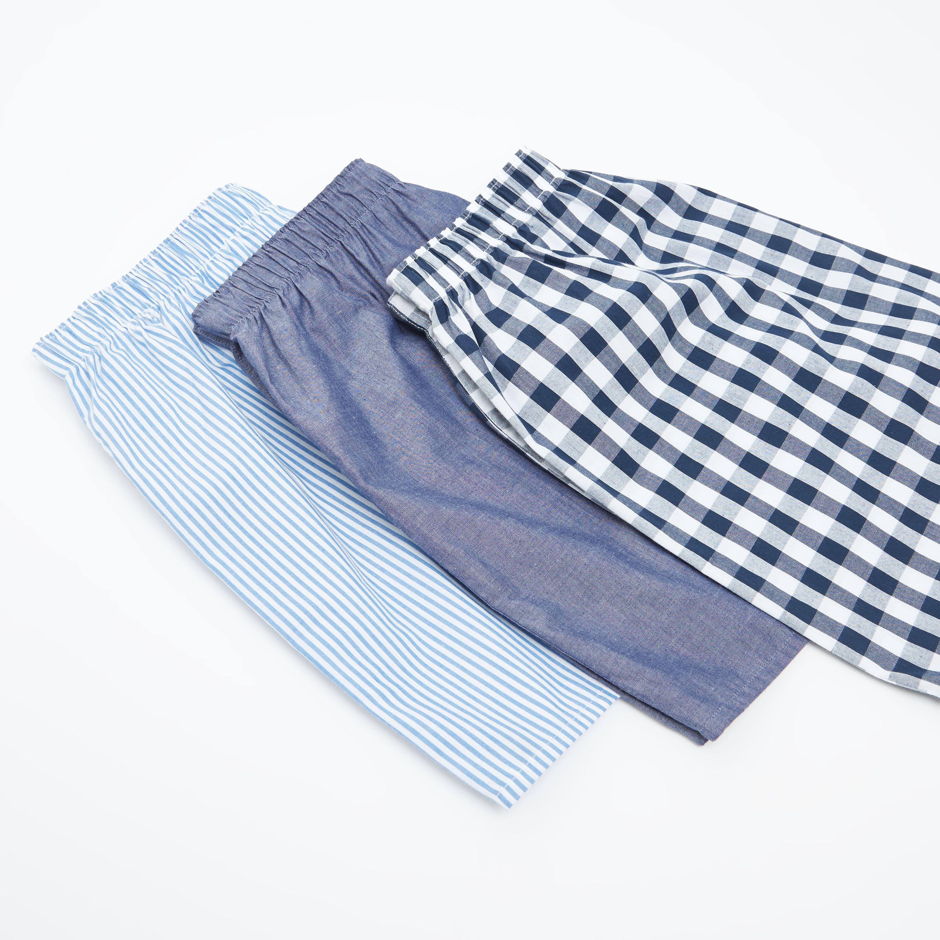 سراويل بوكسر متنوعة بخصر مطّاطي- طقم من 3 قطع-men-clothing-innerwear-underwear-image-3