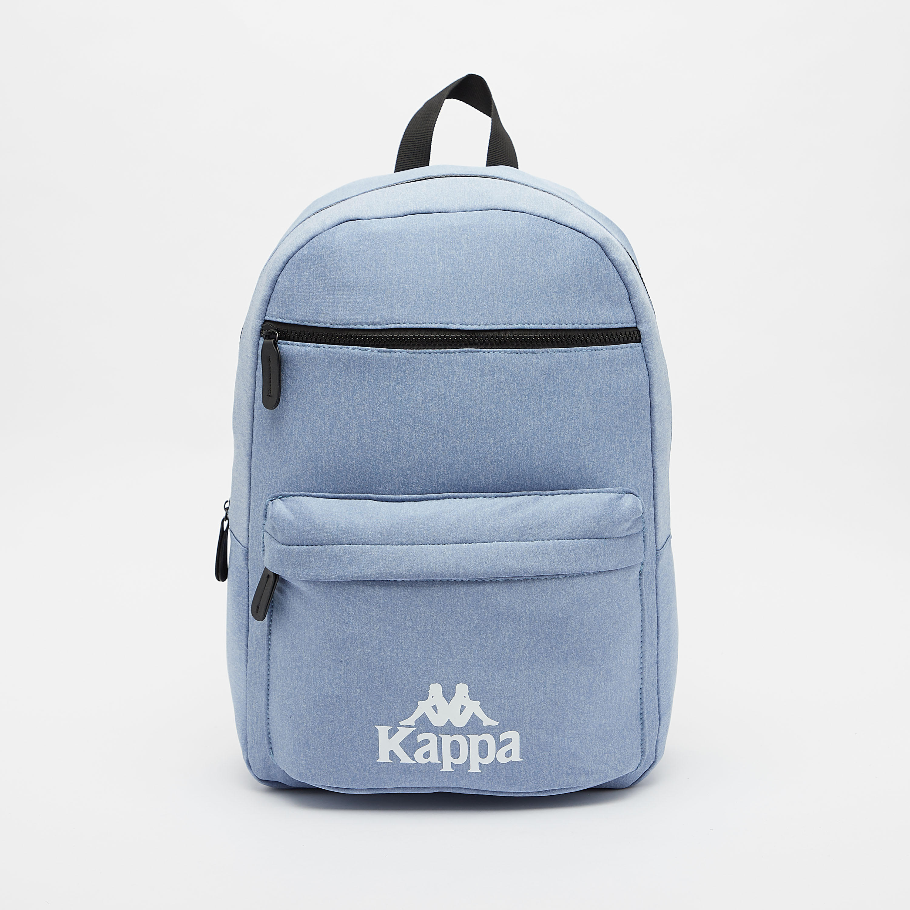 Kappa Logo Printed Backpack with Adjustable Strap and Zip Closure-men-bags-image-1