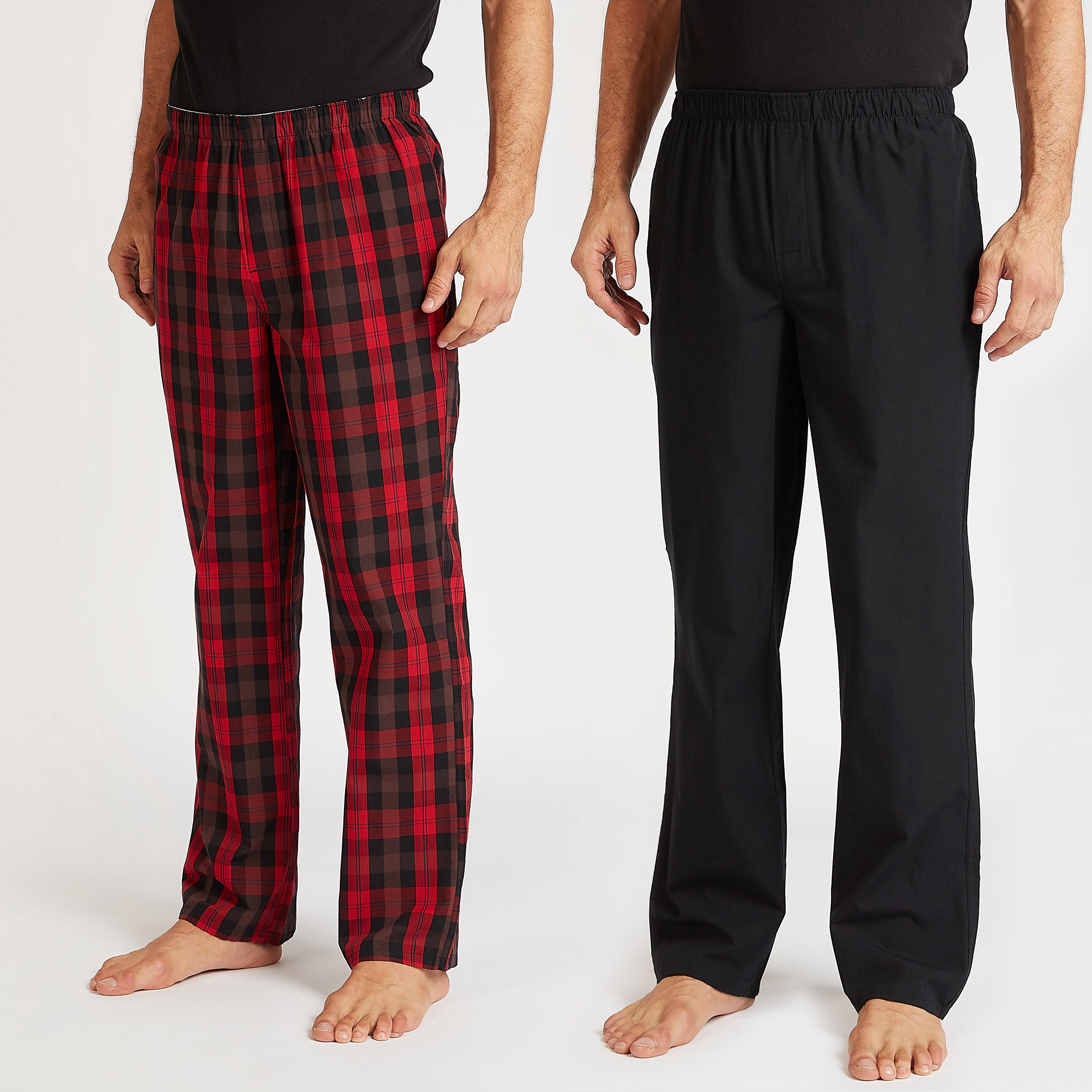 بيجاما مستدامة متنوّعة بخصر مطّاطي - طقم من قطعتين-men-clothing-nightwear-pyjamaandshorts-image-1