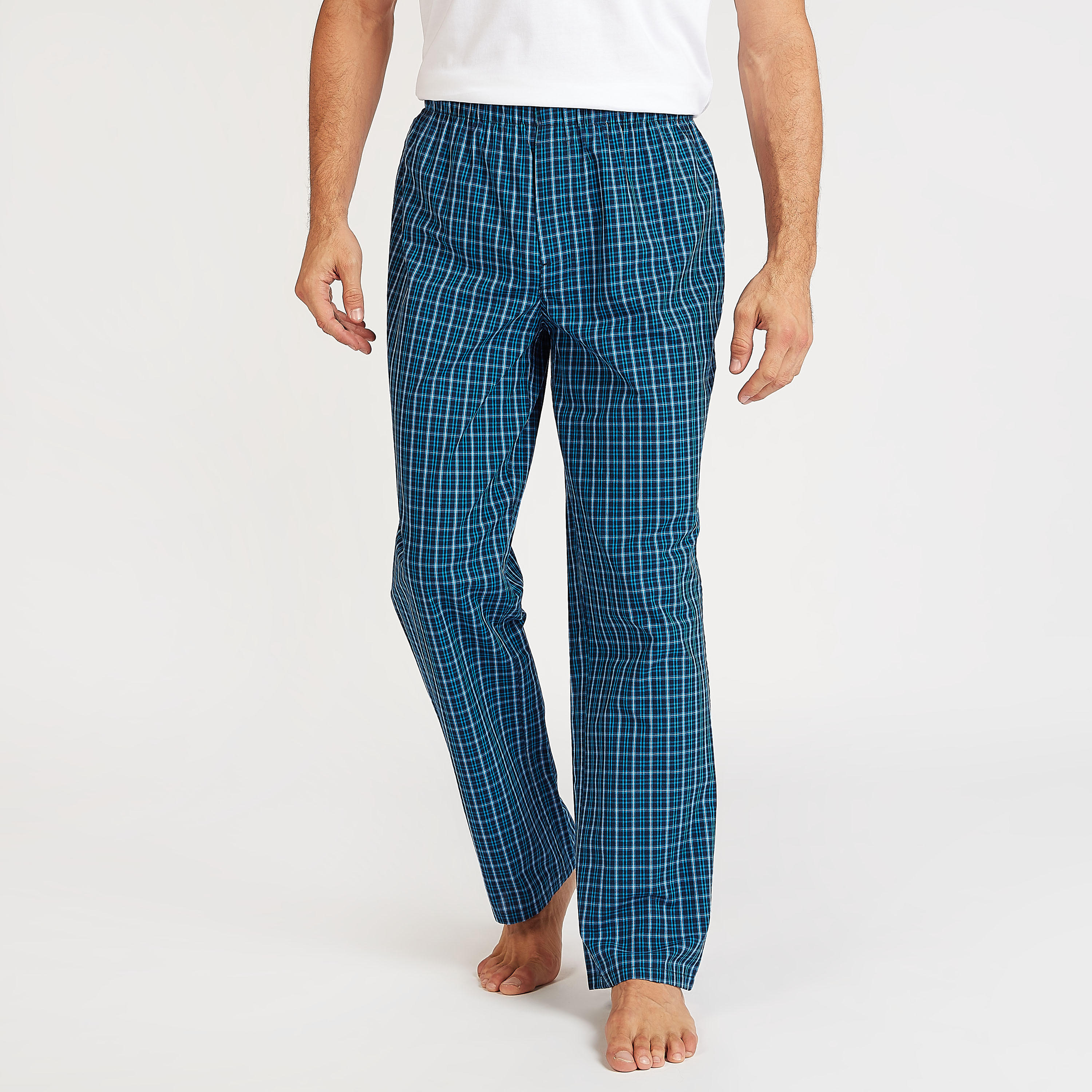 بنطلون بيجاما طويل بخصر مطاطي وطبعات - طقم من قطعتين-men-clothing-nightwear-pyjamaandshorts-image-2