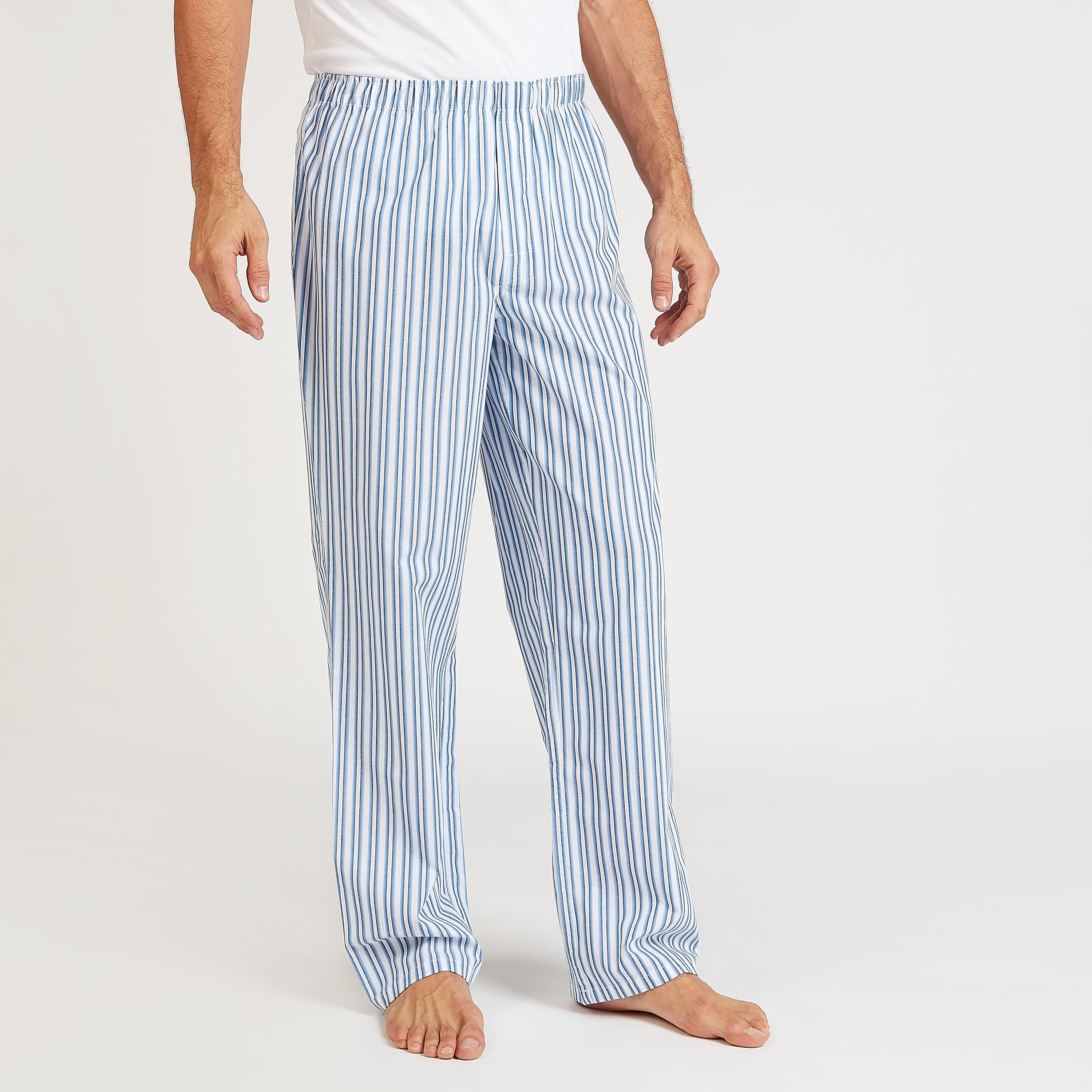 بنطلون بيجاما طويل بخصر مطاطي وطبعات - طقم من قطعتين-men-clothing-nightwear-pyjamaandshorts-image-6