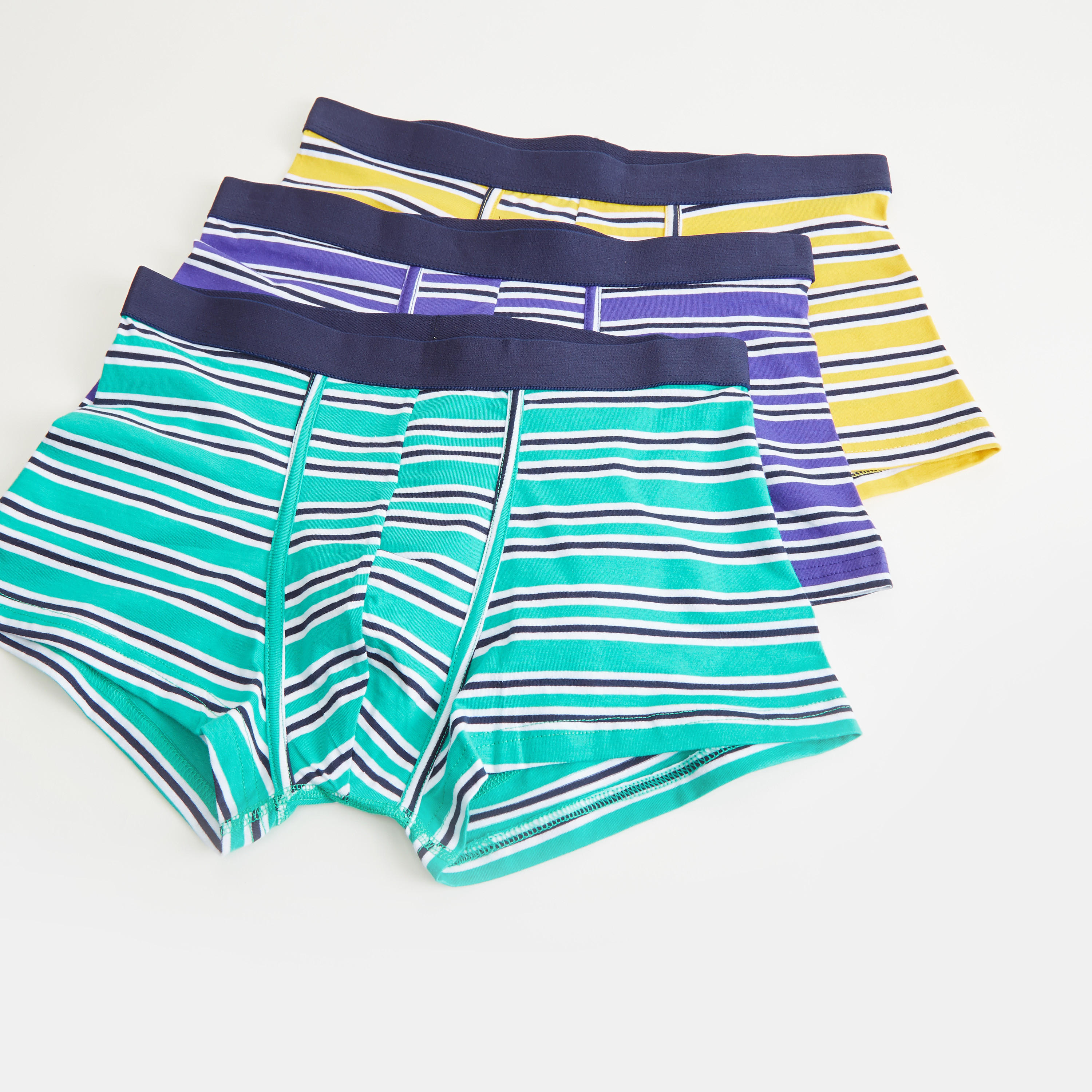 Set of 3 - Striped Trunks with Elasticised Waistband-men-clothing-innerwear-underwear-image-1