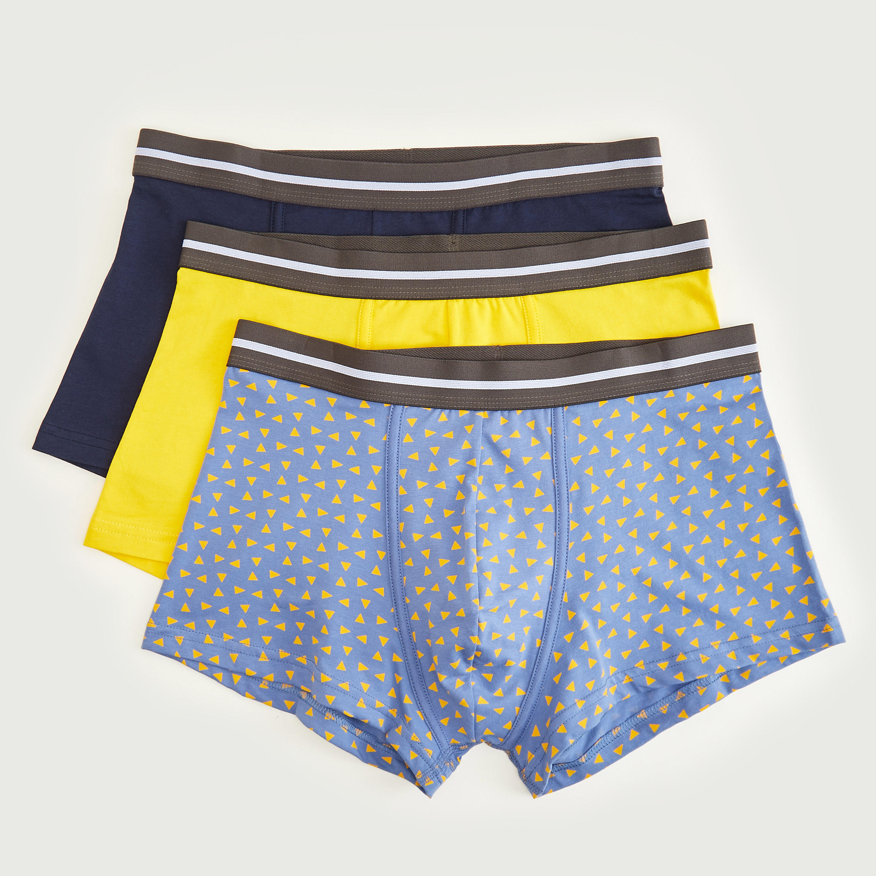 Set of 3 - Assorted Trunks with Elasticised Waistband-men-clothing-innerwear-underwear-image-1