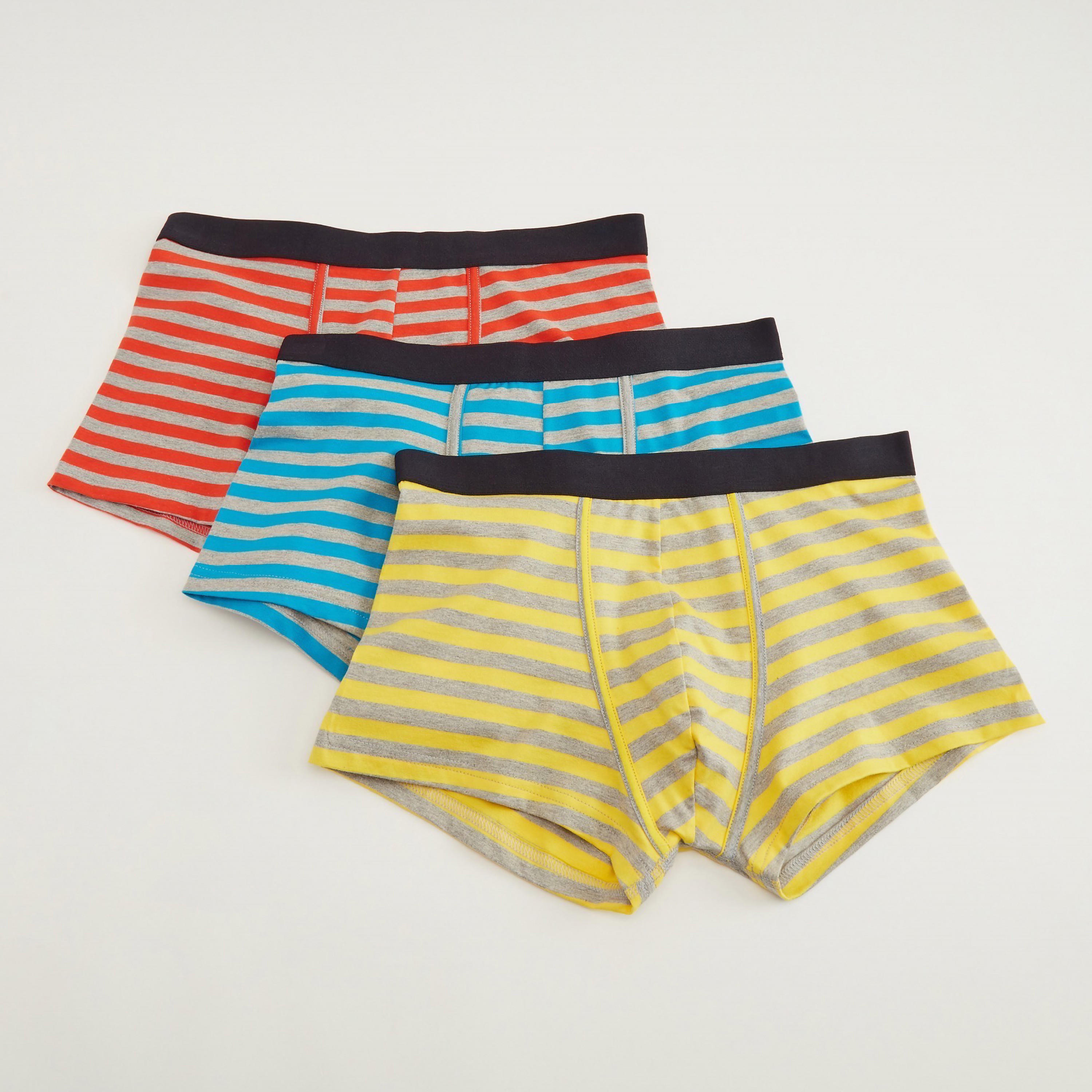 شورتات ترانك مقلّمة بخصر مطّاطي - طقم من 3 قطع-men-clothing-innerwear-underwear-image-1