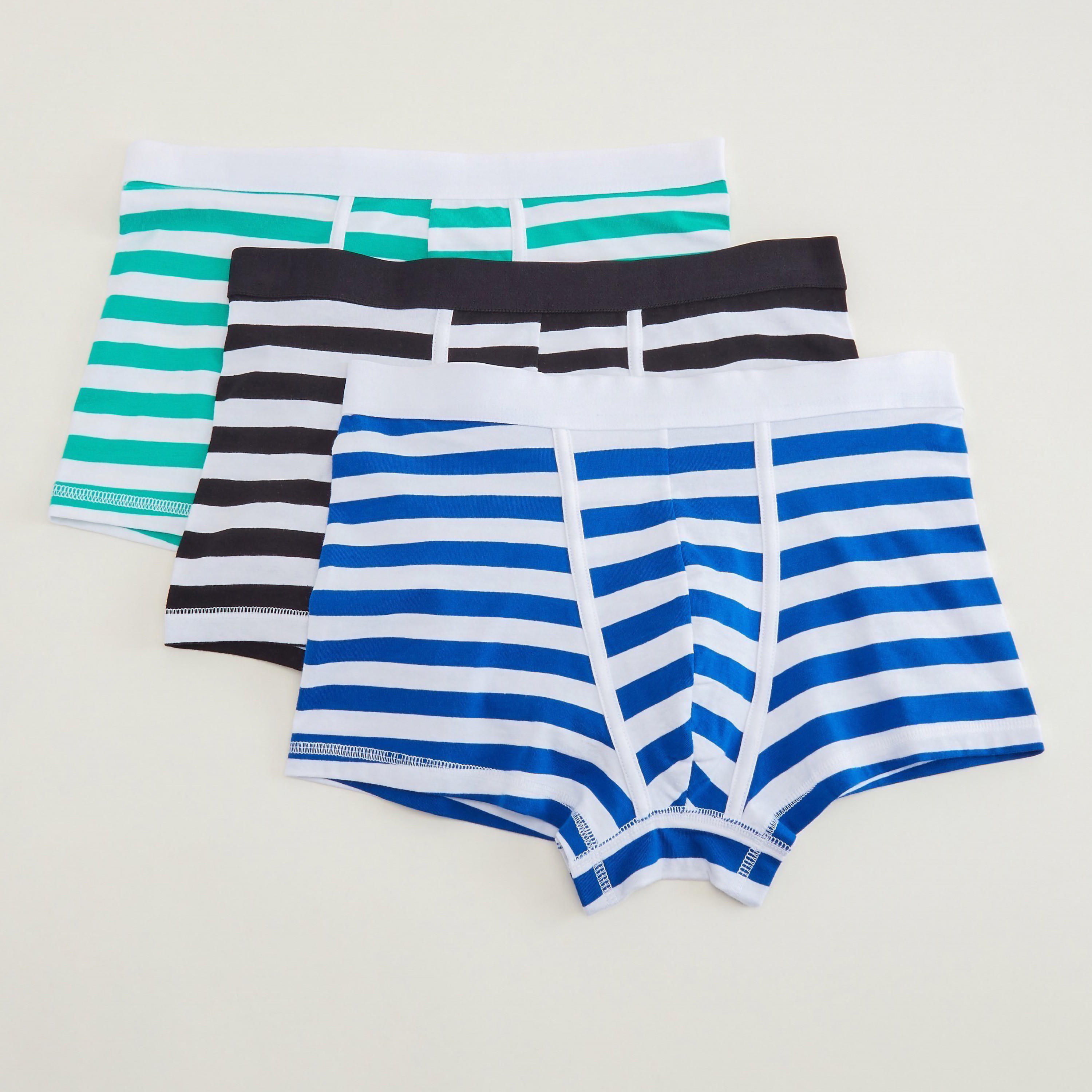 شورتات ترانك داخليّة مخططة بخصر مطّاطي- طقم من 3 قطع-men-clothing-innerwear-underwear-image-1