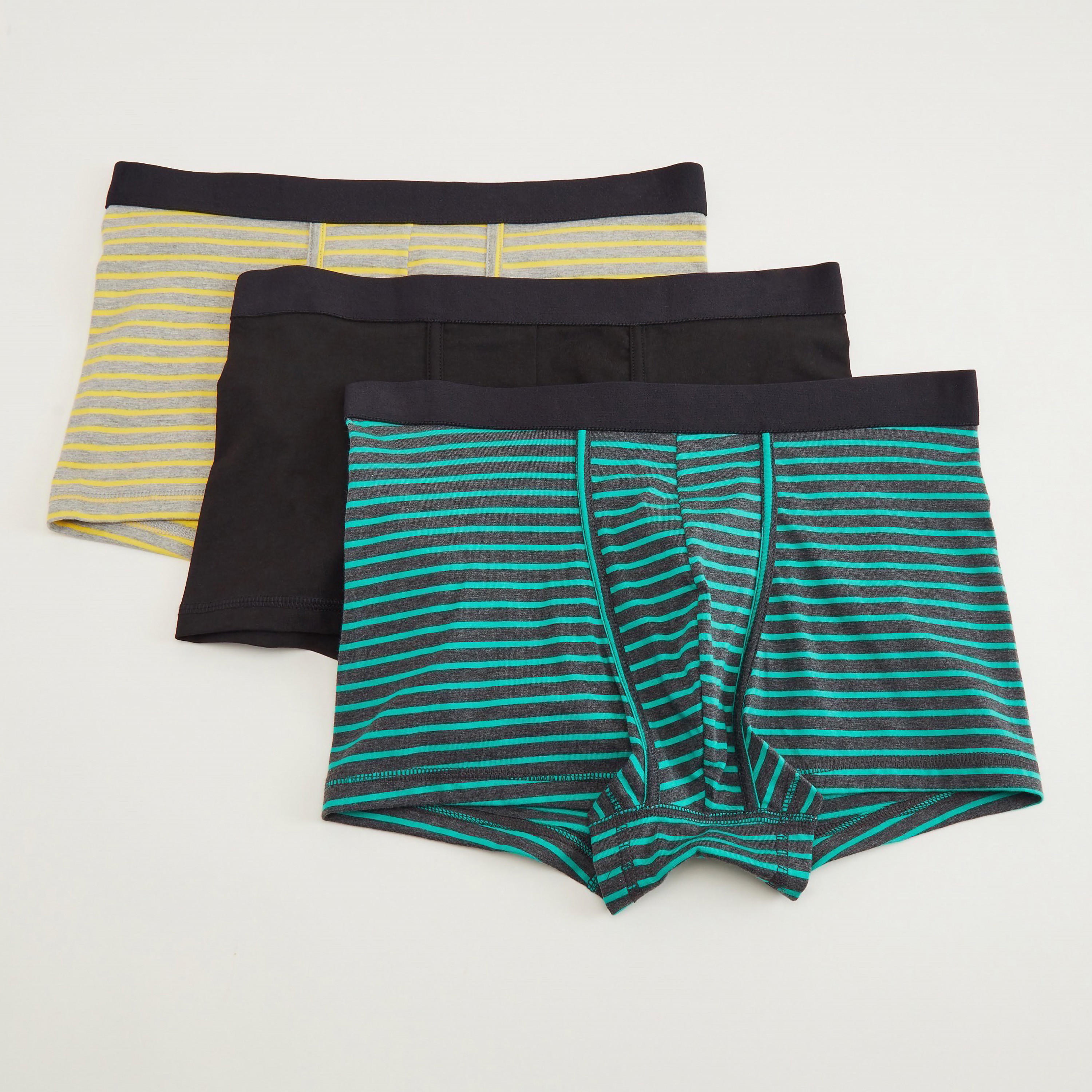 Set of 3 - Assorted Trunks with Elasticised Waistband-men-clothing-innerwear-underwear-image-1