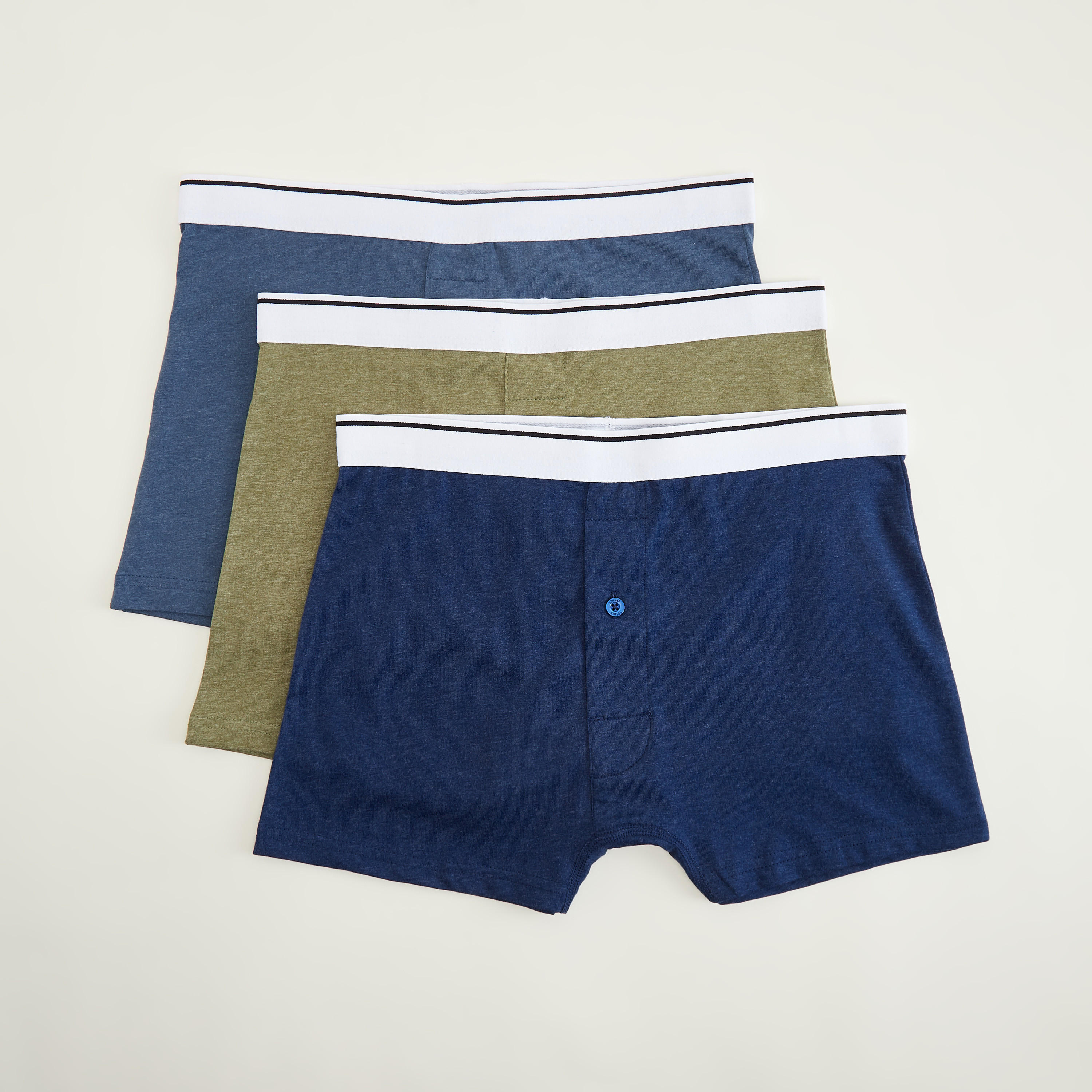 شورتات ترانك داخليّة سادة بخصر مطّاطي- طقم من 3 قطع-men-clothing-innerwear-underwear-image-1